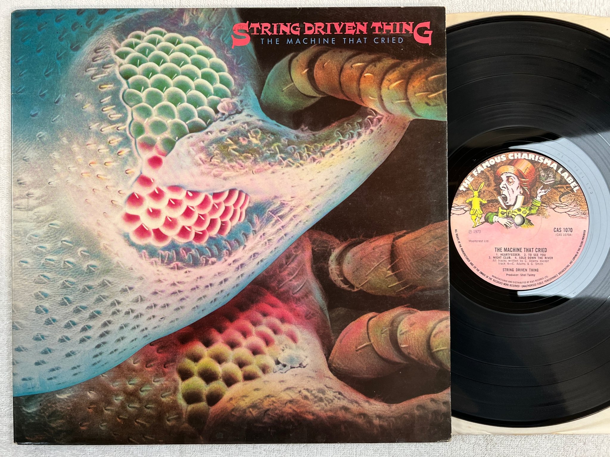 Omslagsbild för skivan STRING DRIVEN THING the machine that cried LP -73 UK FAMOUS CHARISMA CAS 1070