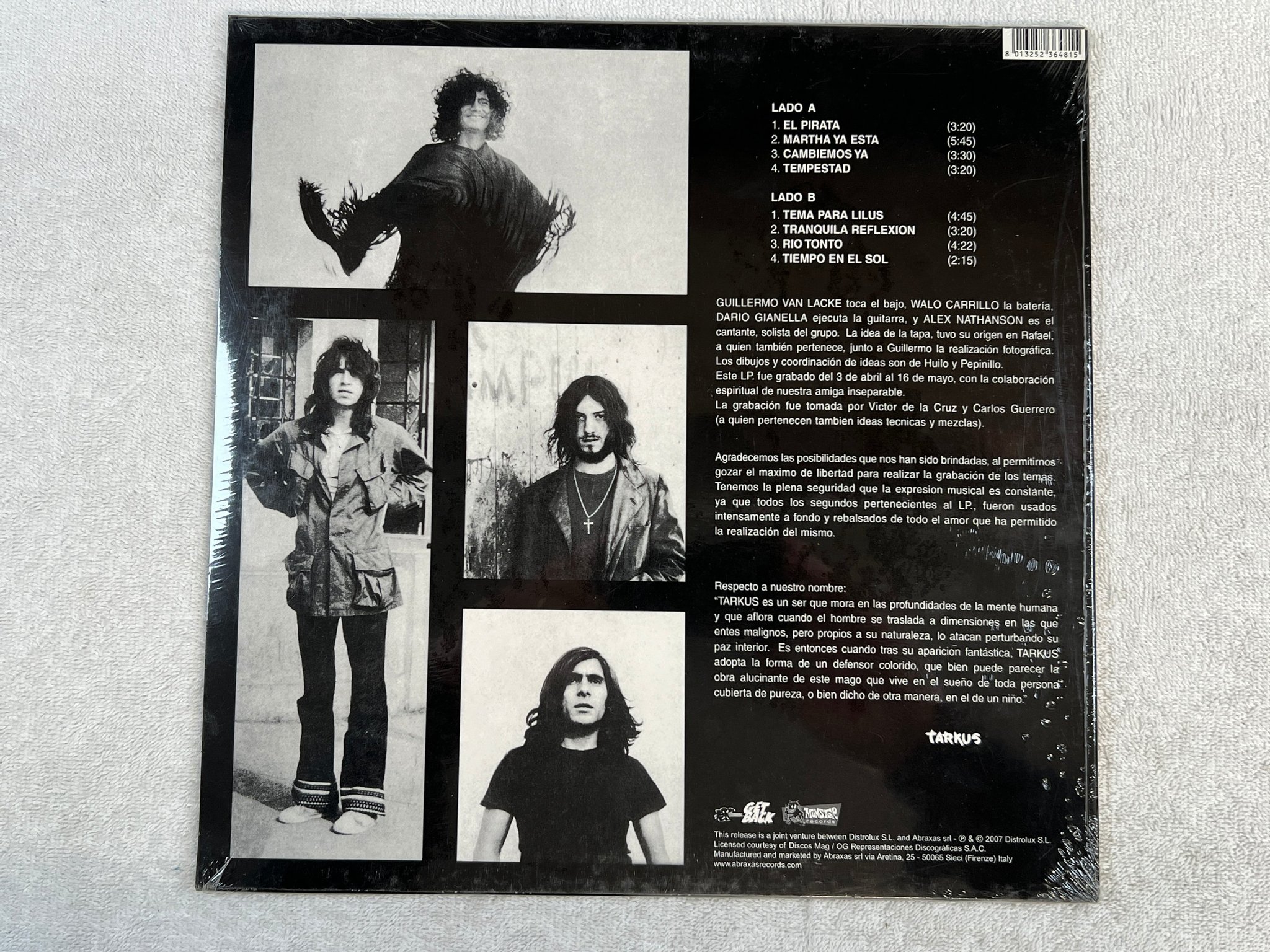 Omslagsbild för skivan TARKUS Tarkus LP -72/2007 ITA GET BACK GET 648 sealed 