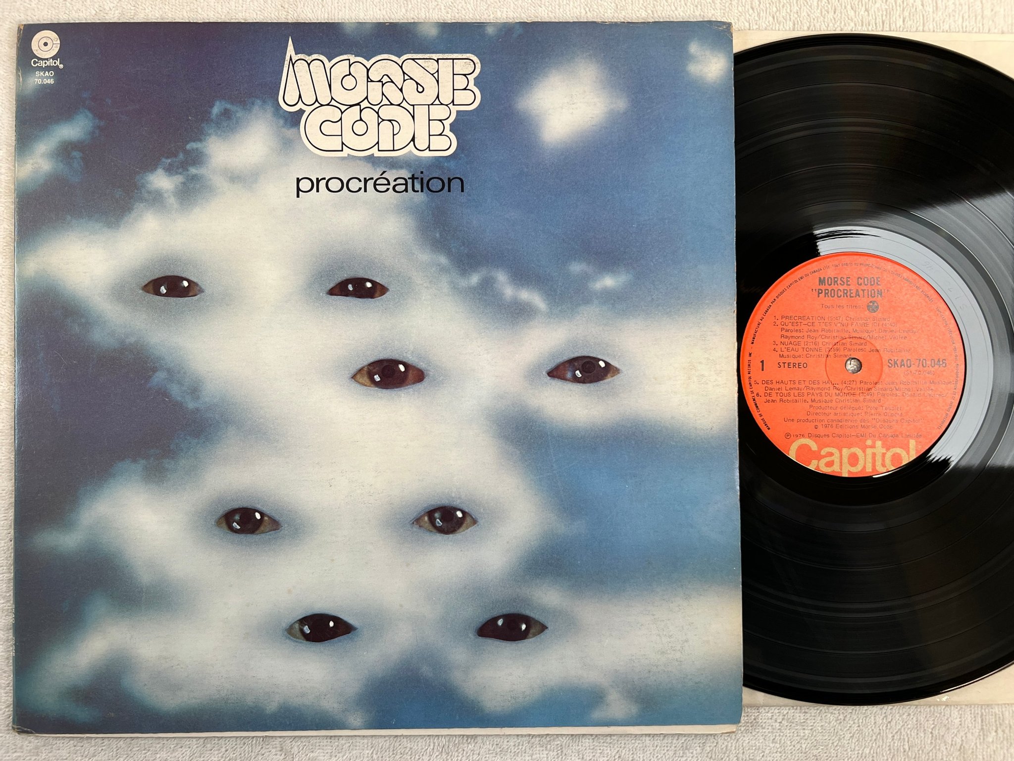 Omslagsbild för skivan MORSE CODE procreation LP -76 Can CAPITOL SKAO 70046