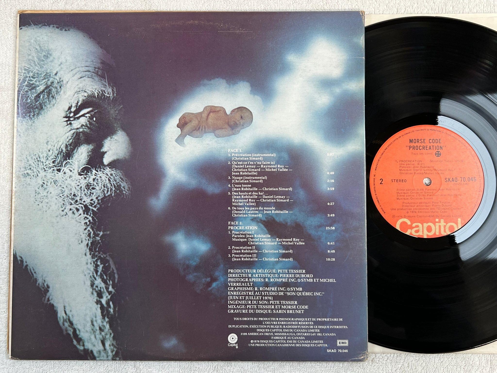 Omslagsbild för skivan MORSE CODE procreation LP -76 Can CAPITOL SKAO 70046