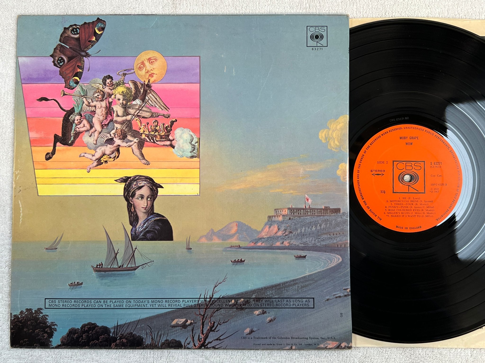 Omslagsbild för skivan MOBY GRAPE wow LP -68 UK CBS S 63271 psych rock