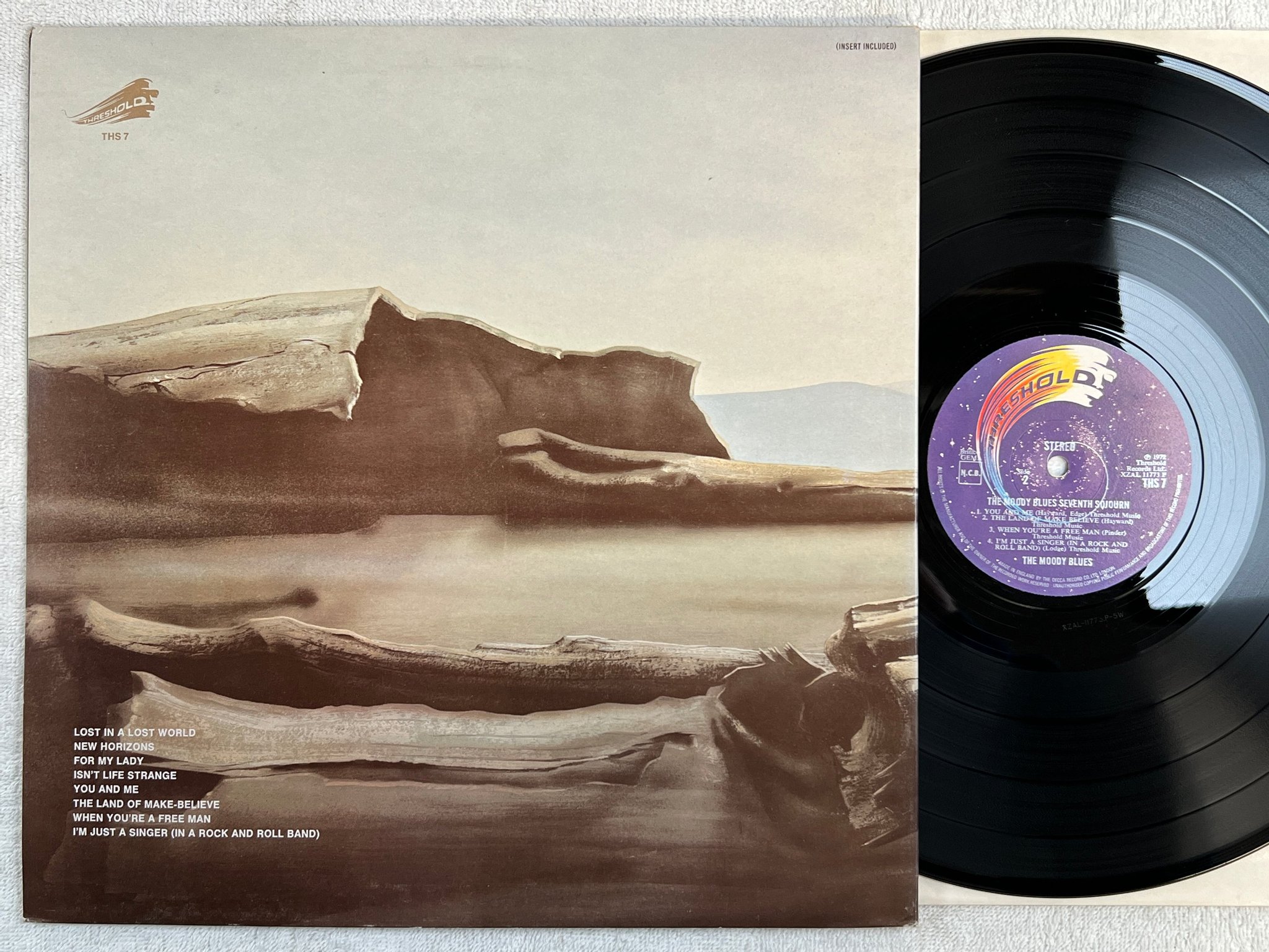 Omslagsbild för skivan THE MOODY BLUES seventh sojourn LP -72 UK THRESHOLD THS 7