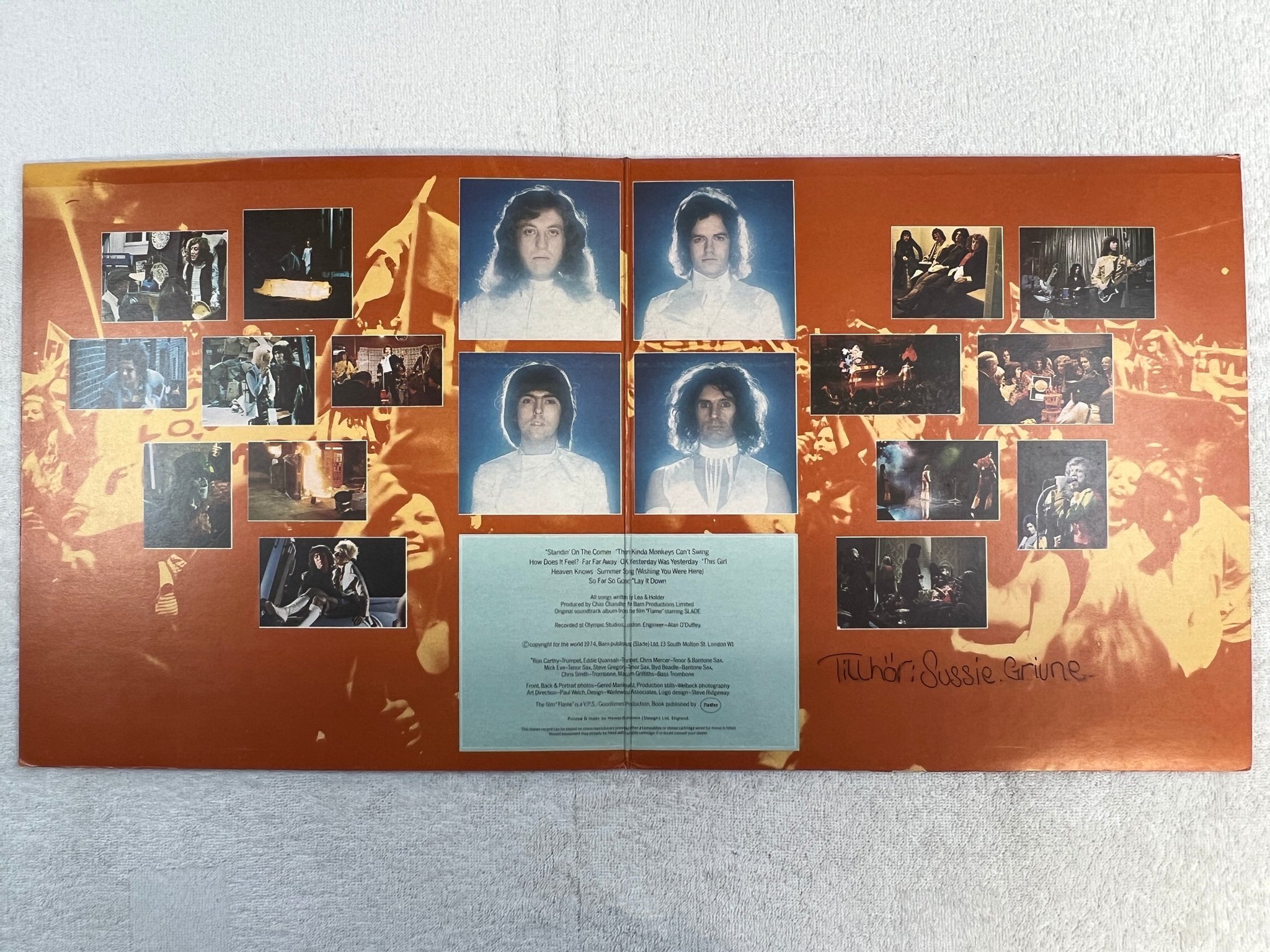 Omslagsbild för skivan SLADE flame LP -74 UK POLYDOR 2442126