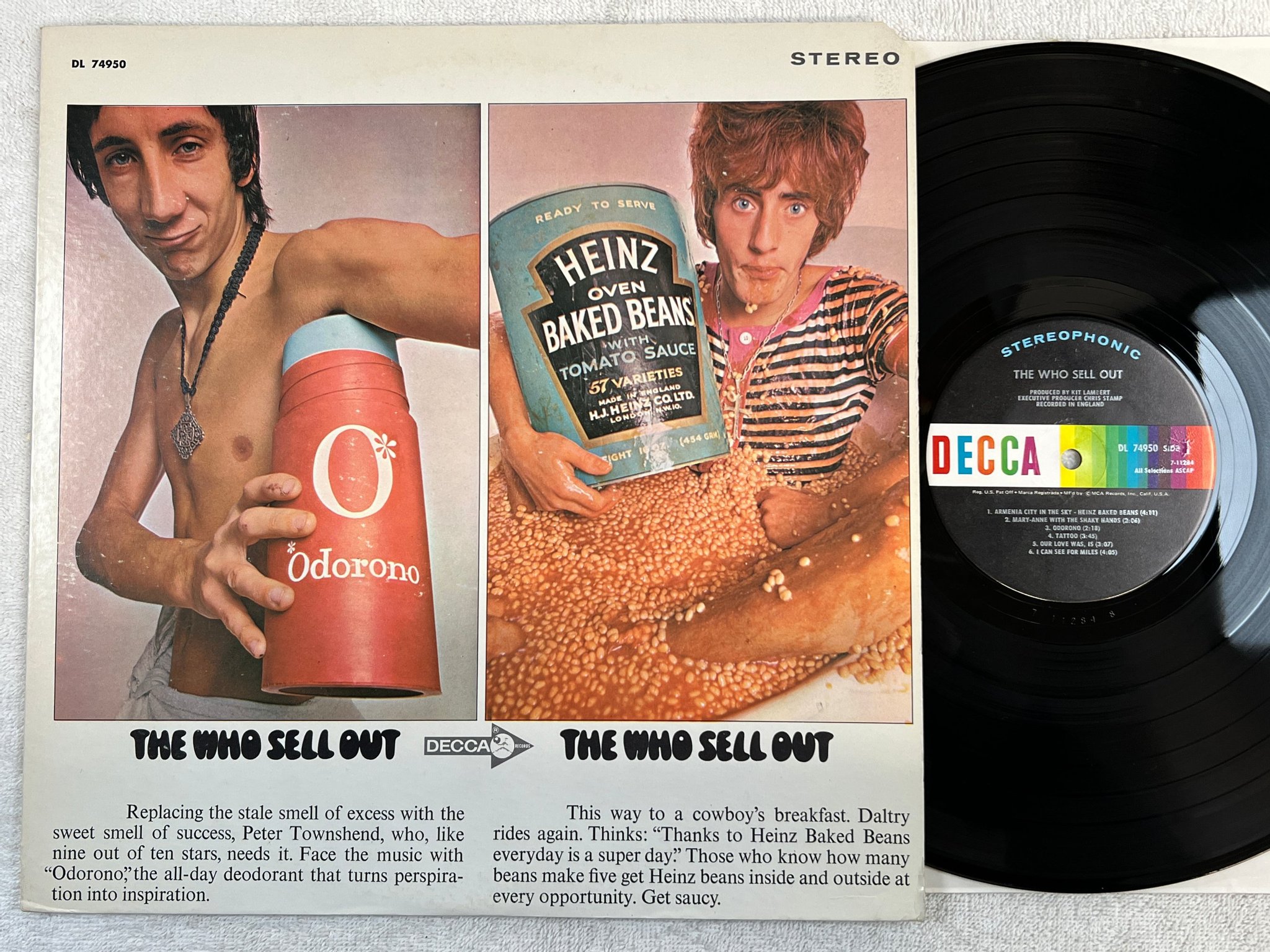 Omslagsbild för skivan THE WHO sell out LP US DECCA DL 74950