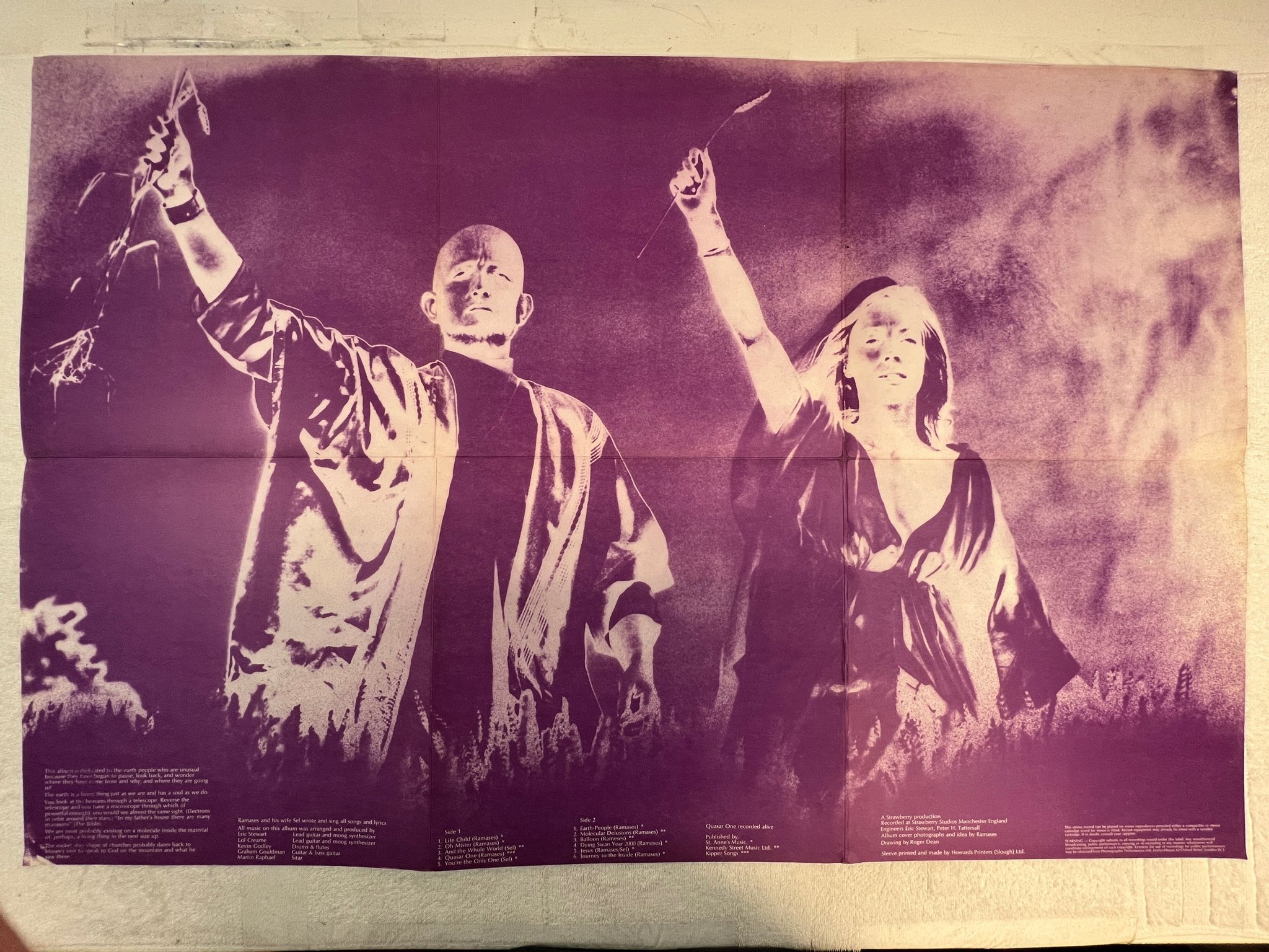 Omslagsbild för skivan RAMASES space hymns LP  UK VERTIGO spaceship 6360 046 