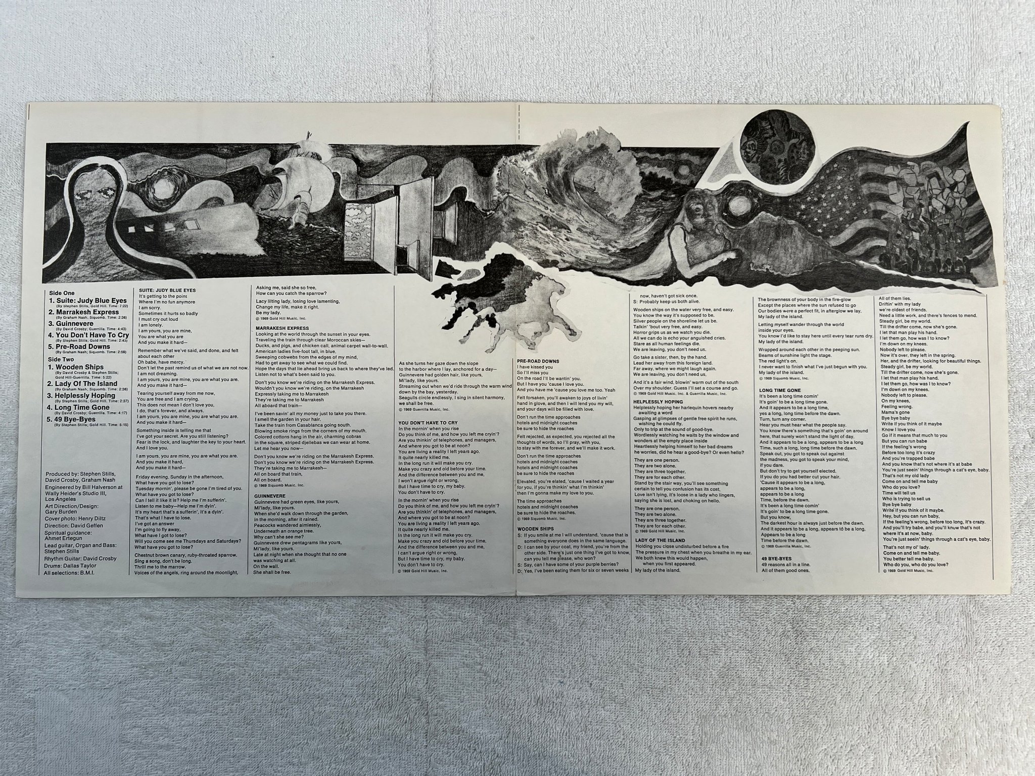 Omslagsbild för skivan CROSBY STILLS / NASH s/t LP US ATLANTIC SD 8229 