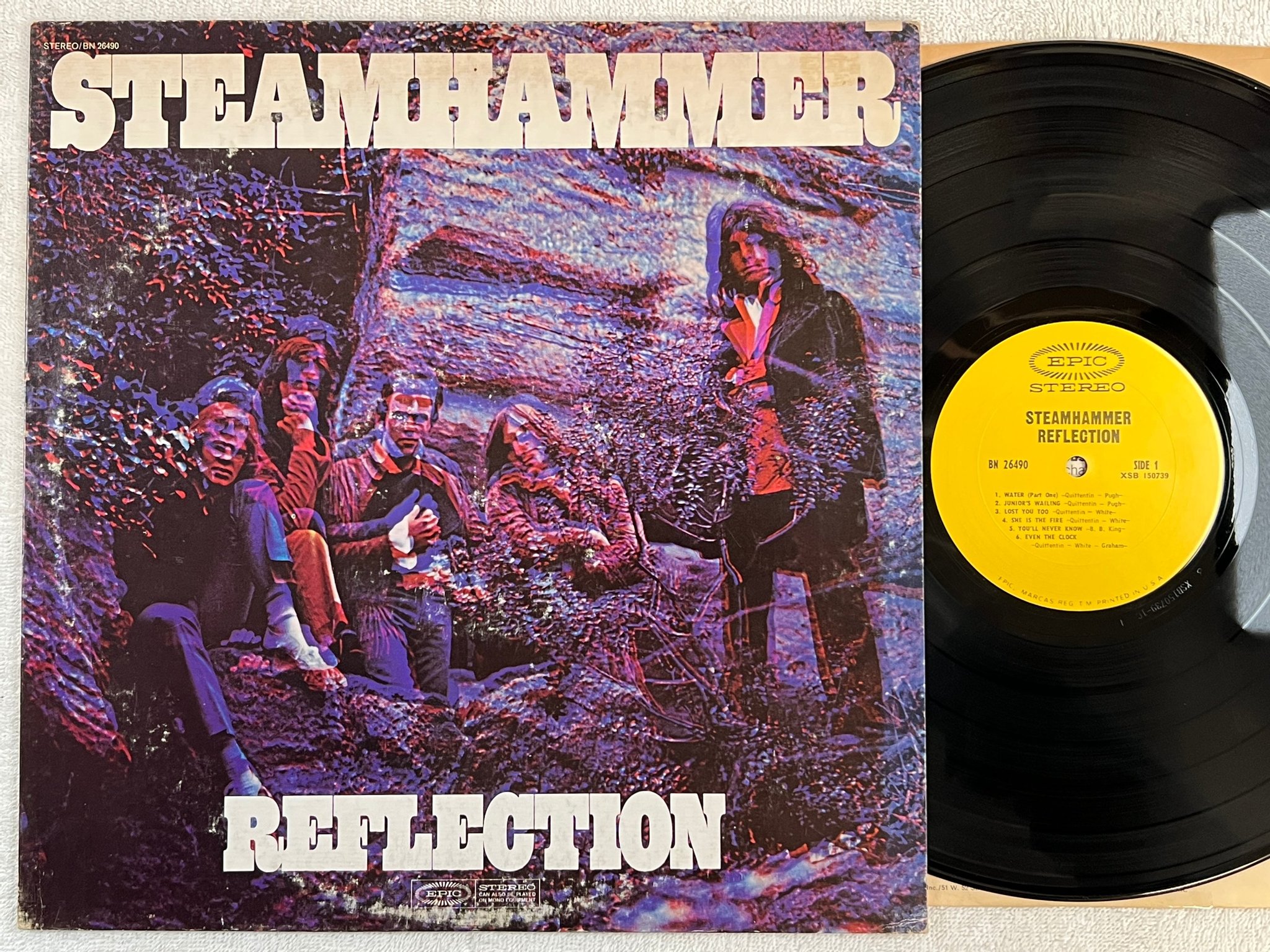 Omslagsbild för skivan STEAMHAMMER reflection LP -69 US EPIC BN 26490 prog blues