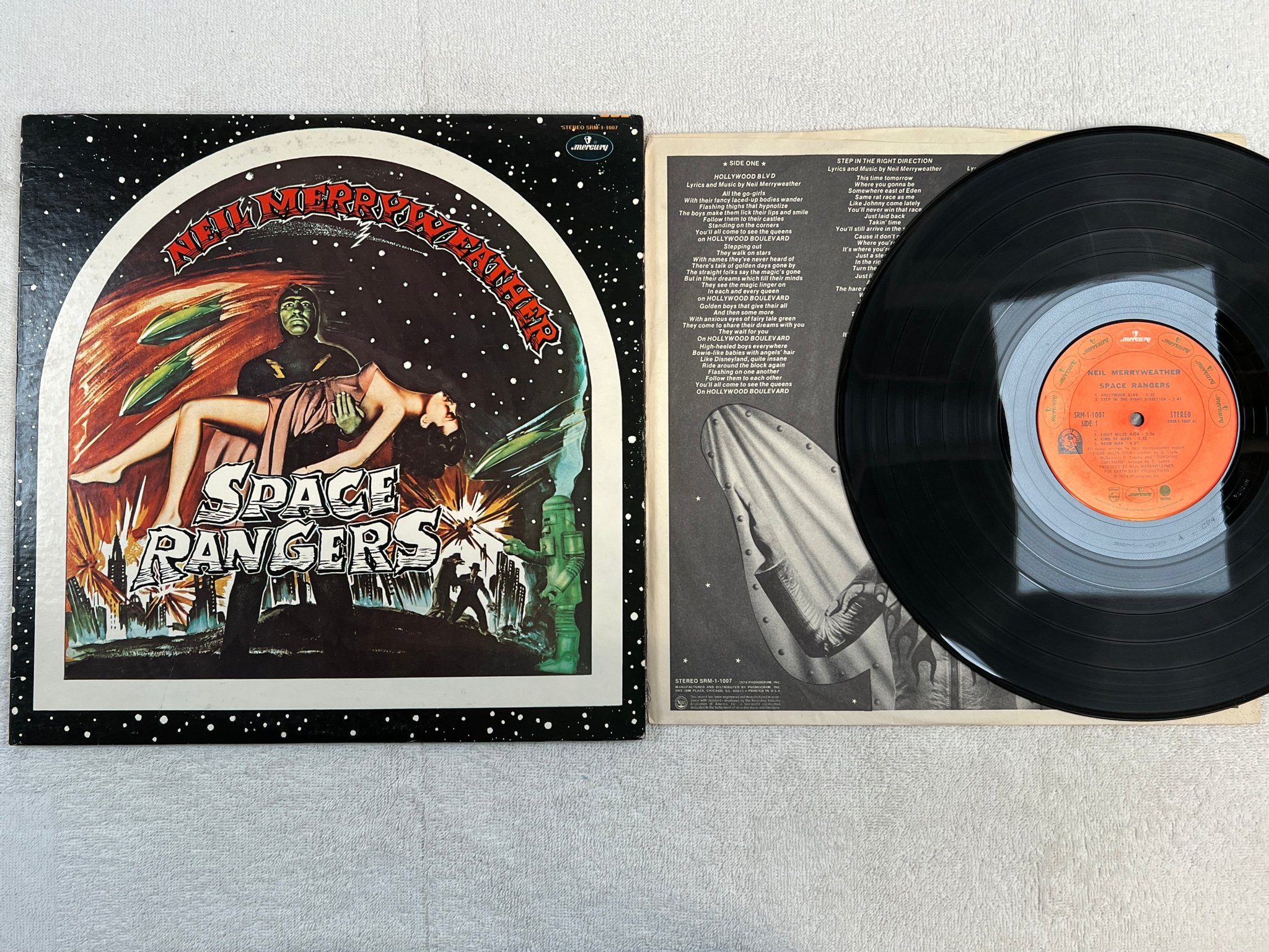 Omslagsbild för skivan NEIL MERRYWEATHER space rangers LP -74 US MERCURY SRM-1-1007