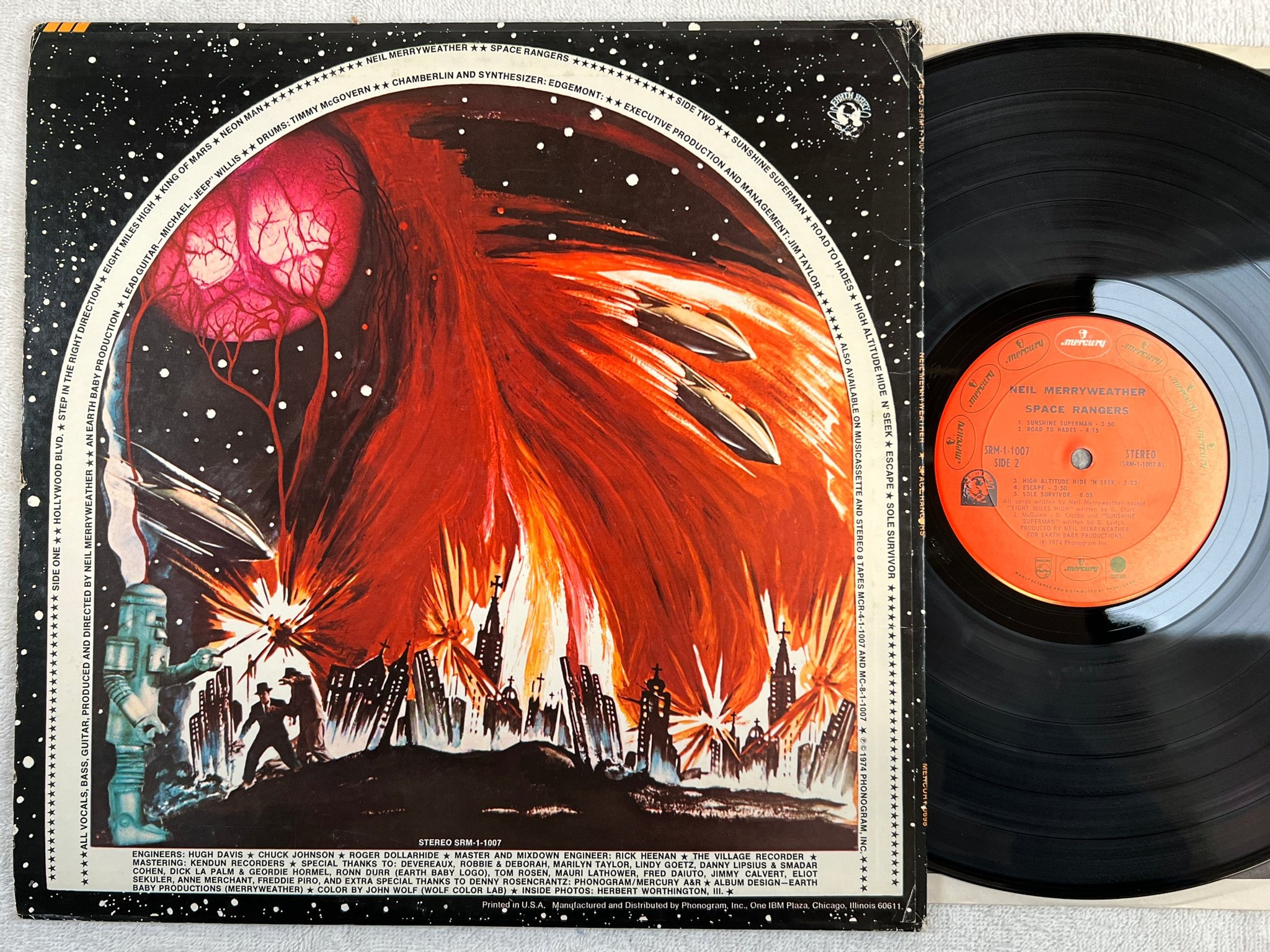 Omslagsbild för skivan NEIL MERRYWEATHER space rangers LP -74 US MERCURY SRM-1-1007