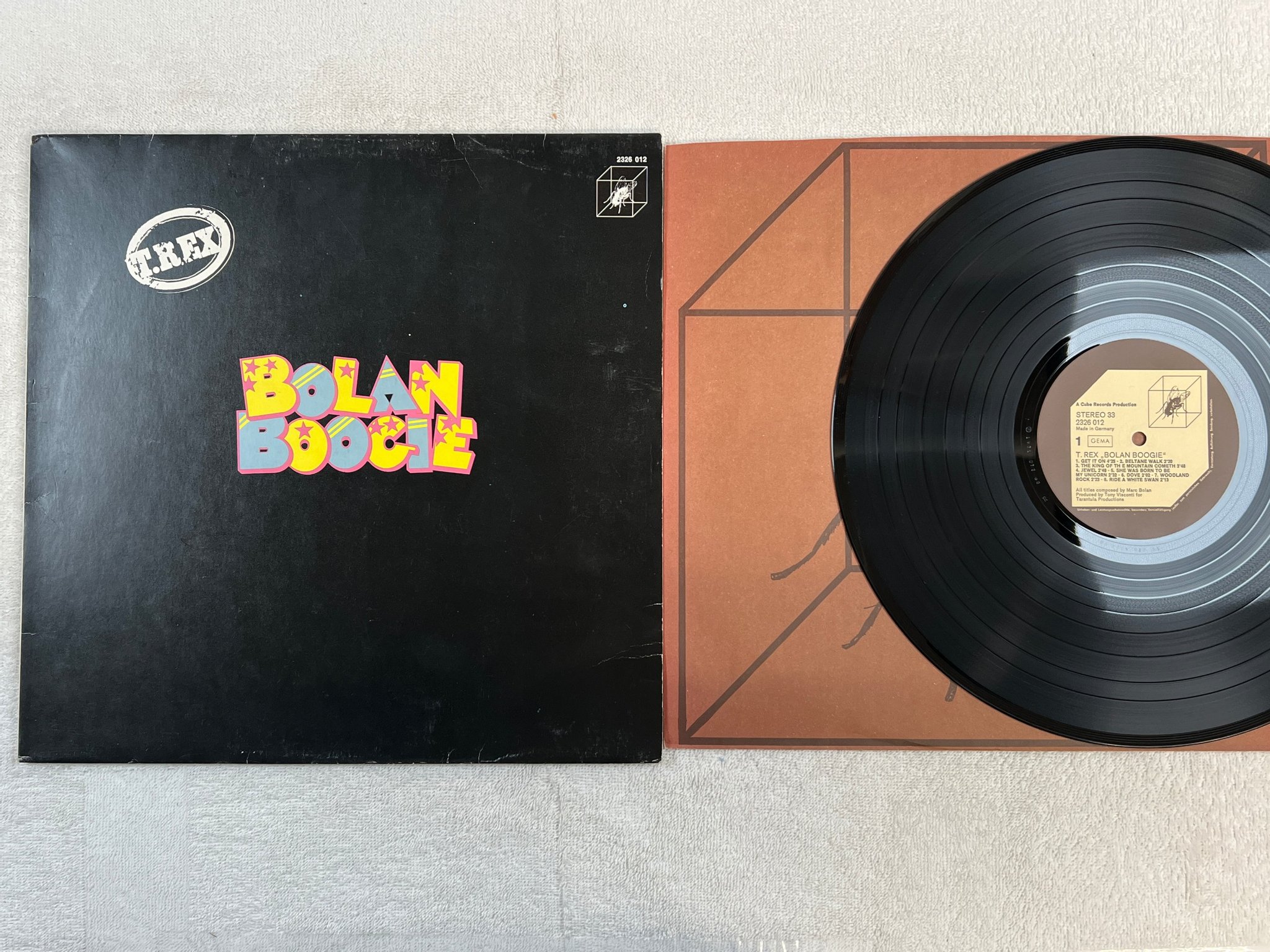Omslagsbild för skivan T REX BOLAN BOOGIE LP Ger CUBE 2326012