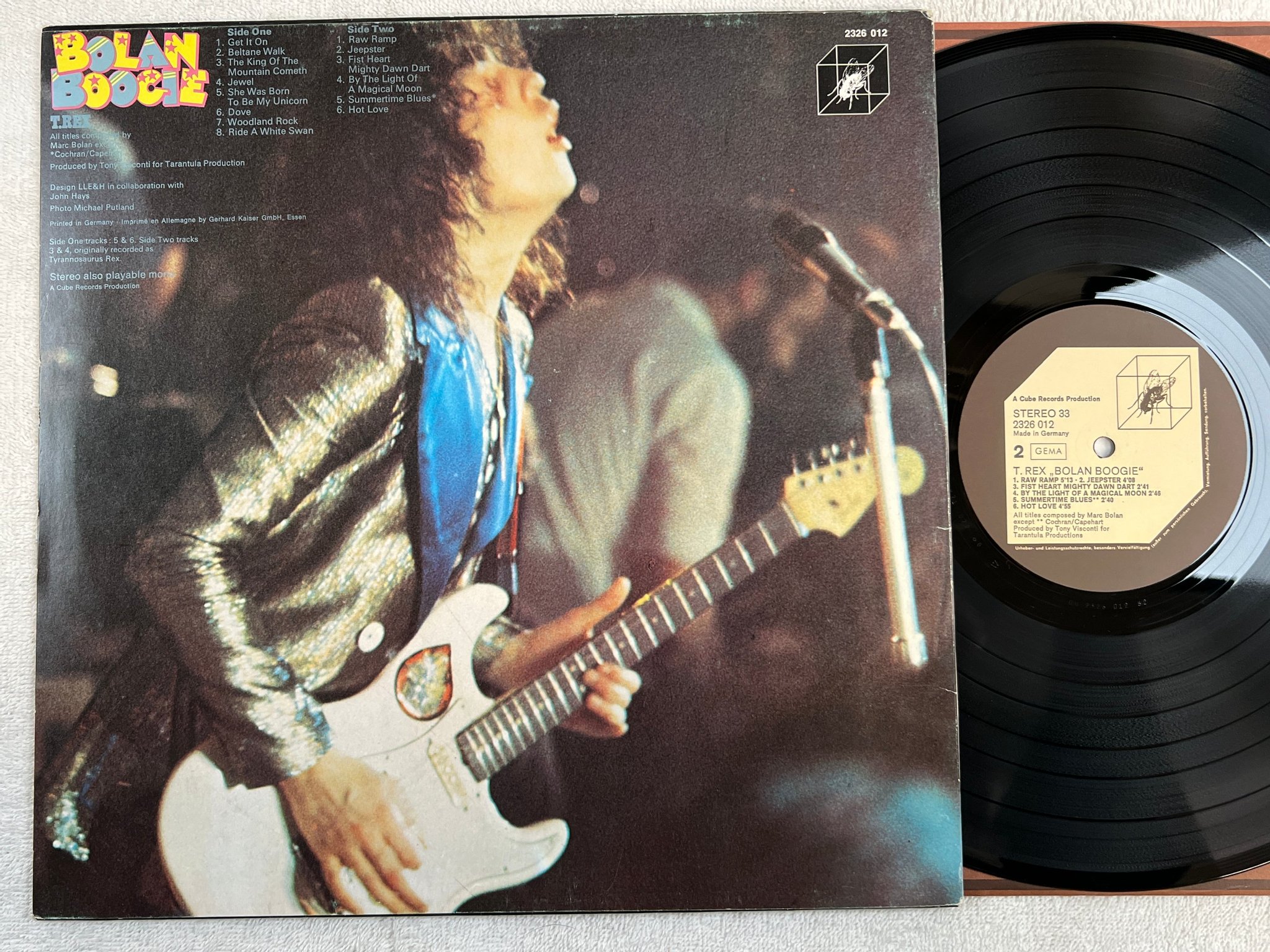 Omslagsbild för skivan T REX BOLAN BOOGIE LP Ger CUBE 2326012