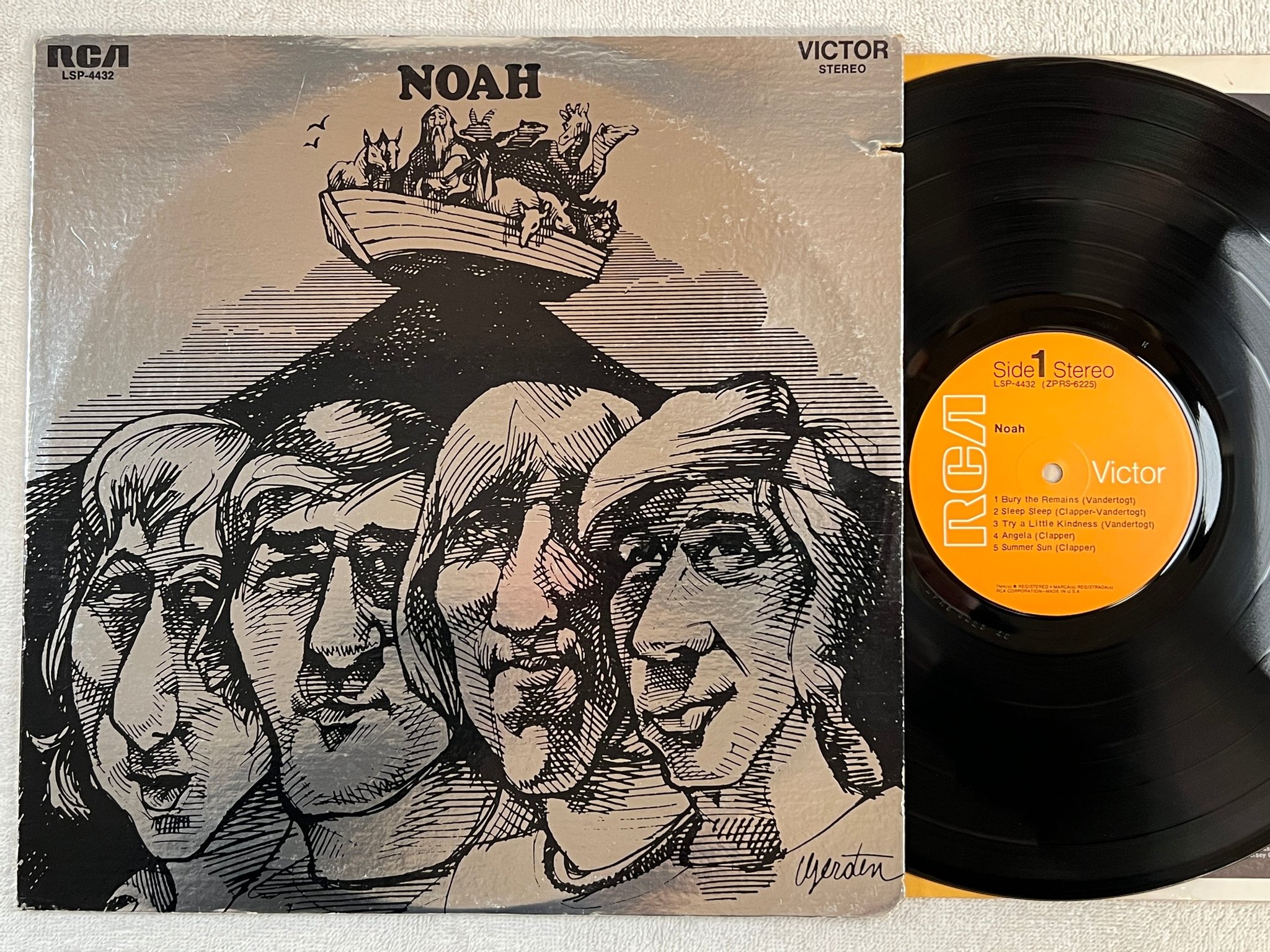 Omslagsbild för skivan NOAH s/t LP -70 US RCA LSP 4432 psych pop