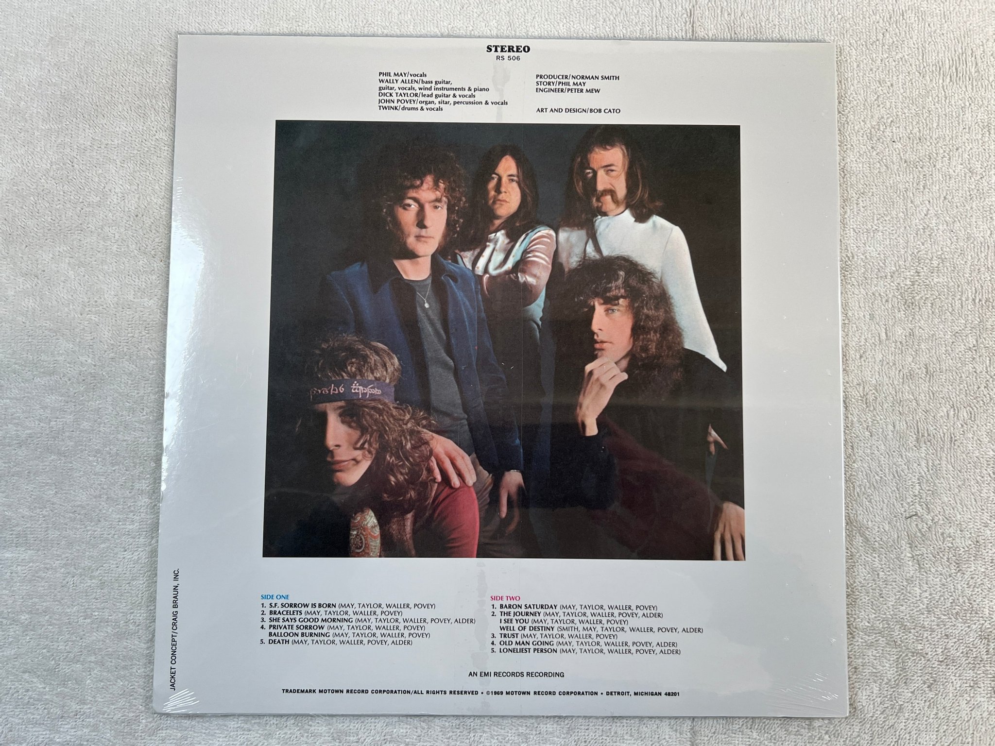 Omslagsbild för skivan S.F. SORROW the pretty things LP re -68/200? RARE EARTH RS 506 still sealed 