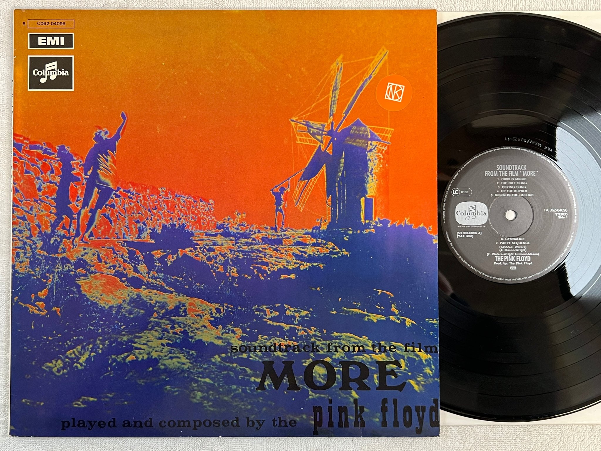 Omslagsbild för skivan PINK FLOYD more LP re ECC COLUMBIA 1A 062-04096 sound track