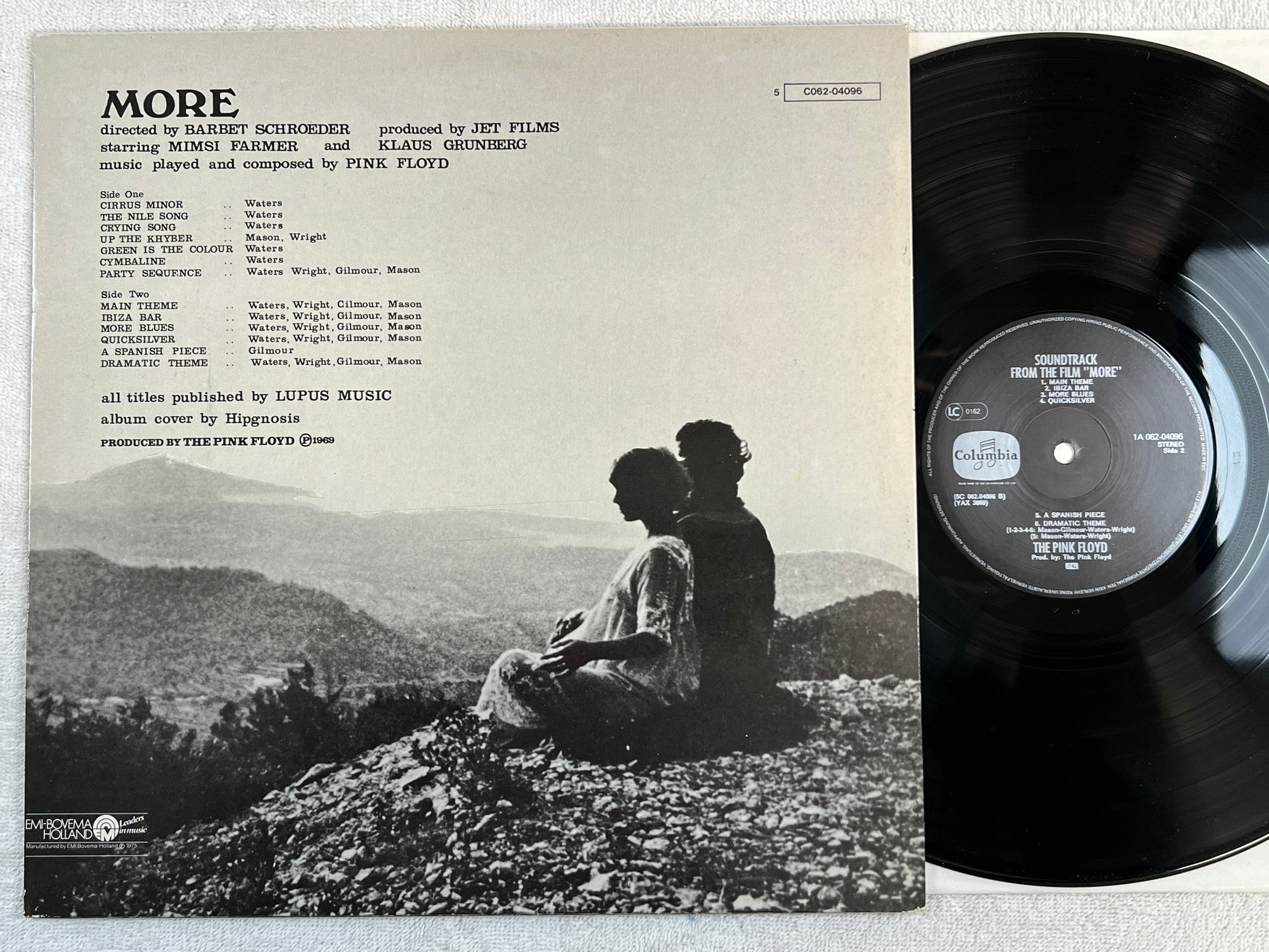 Omslagsbild för skivan PINK FLOYD more LP re ECC COLUMBIA 1A 062-04096 sound track