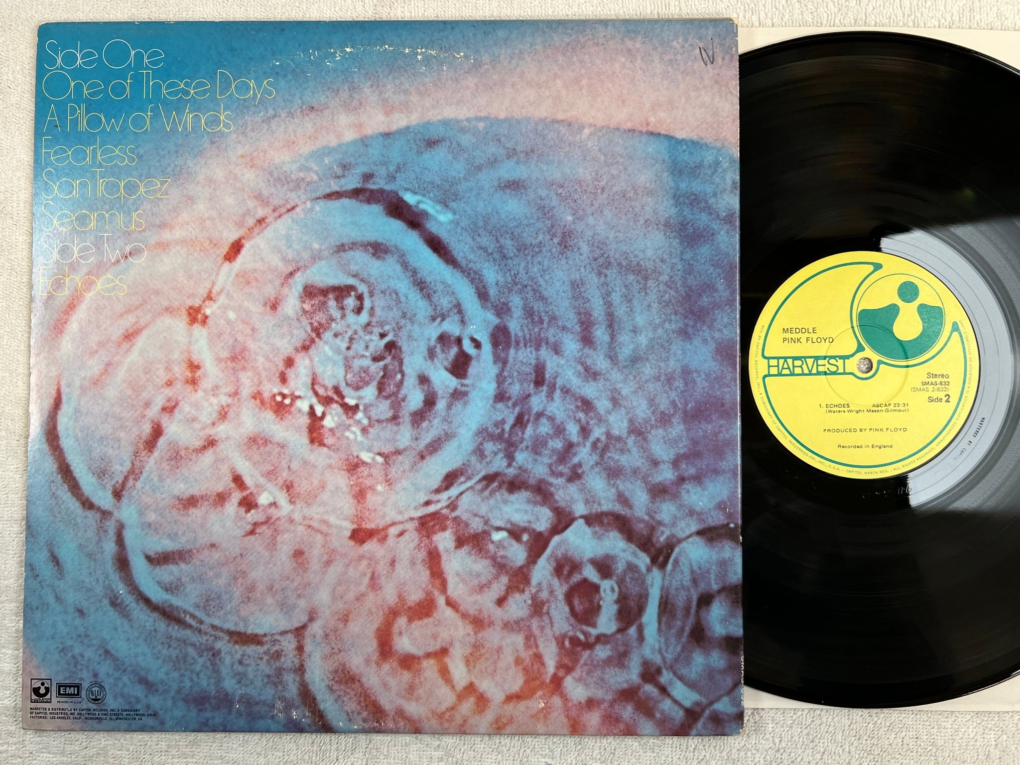 Omslagsbild för skivan PINK FLOYD meddle LP US HARVEST SMAS 832