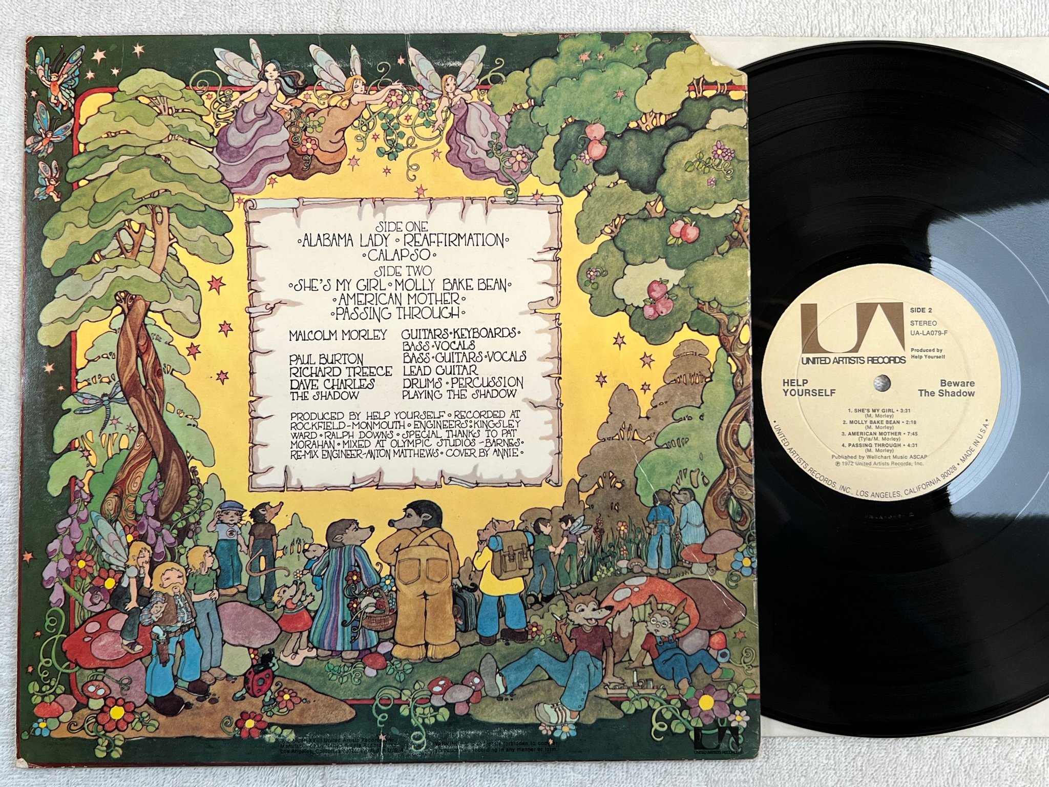 Omslagsbild för skivan HELP YOURSELF Beware The Shadow LP -73 US UNITED UA-LA079-F psych