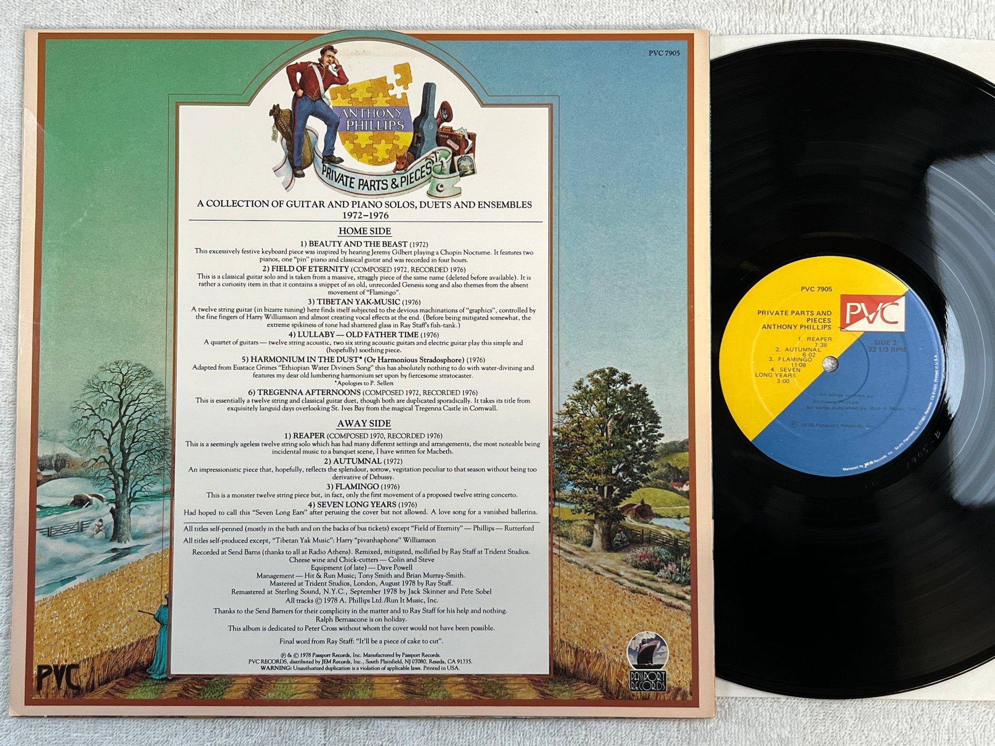 Omslagsbild för skivan ANTHONY PHILLIPS private parts & peices LP -78 US PVC 7905