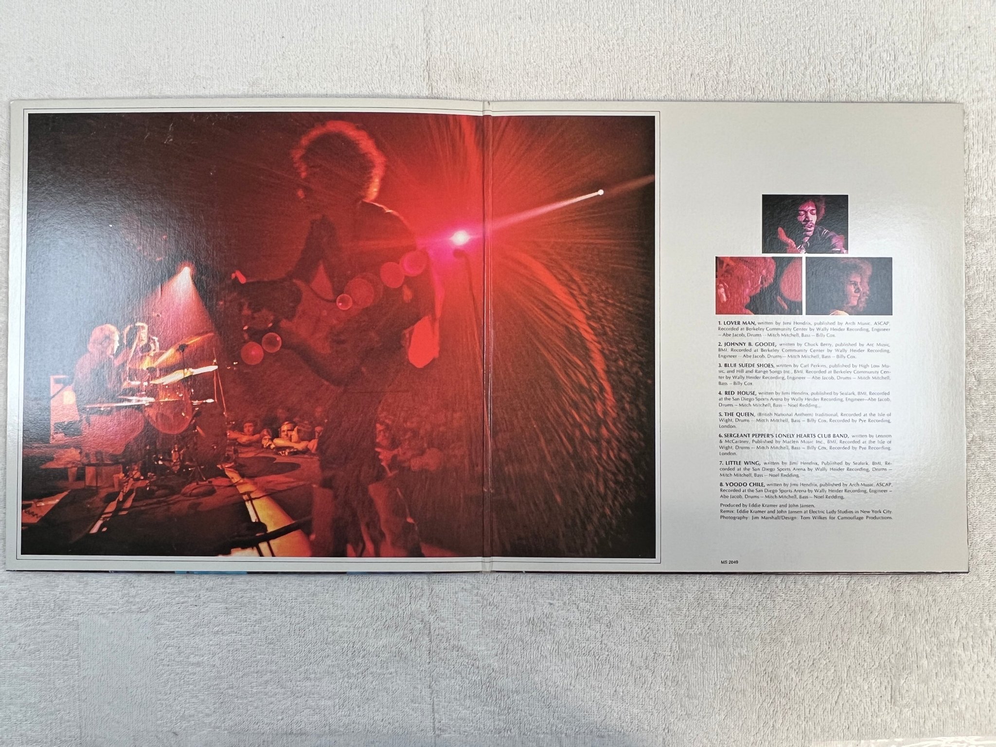 Omslagsbild för skivan JIMI HENDRIX in the west LP -72 Can REPRISE MS 2049