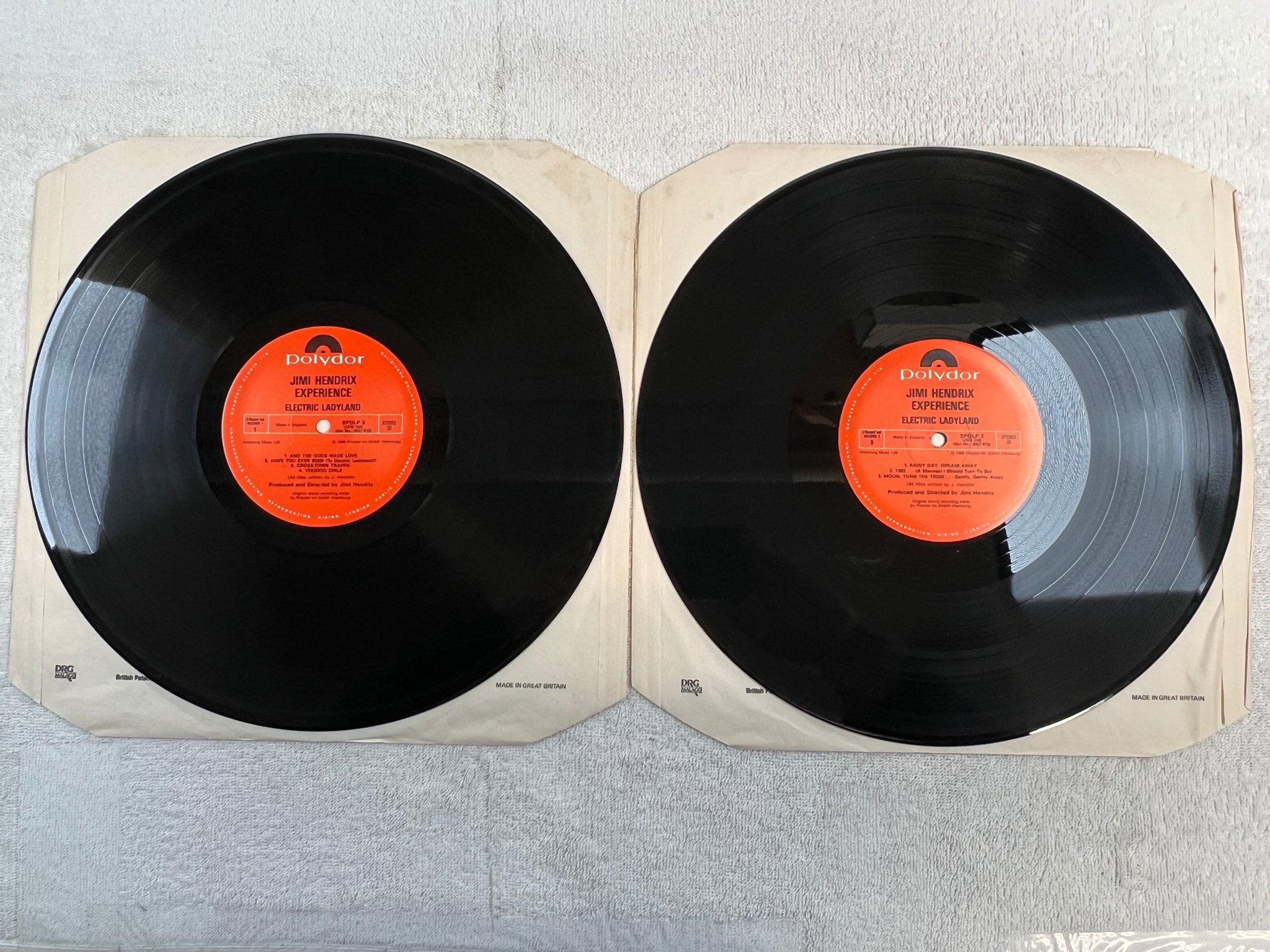 Omslagsbild för skivan JIMI HENDRIX EXPERIENCE electric ladyland 2xLP re UK POLYDOR SPDLP 3