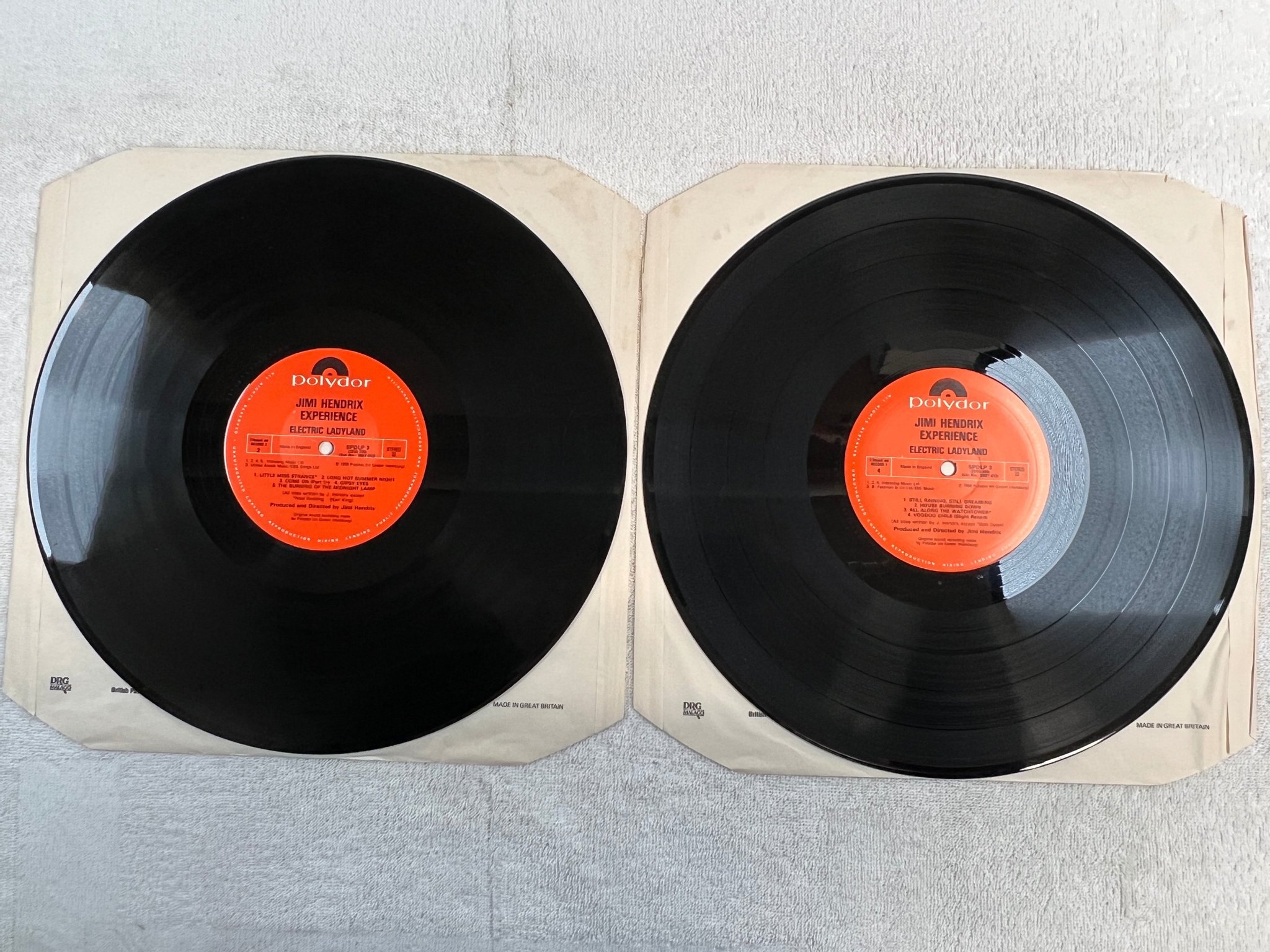 Omslagsbild för skivan JIMI HENDRIX EXPERIENCE electric ladyland 2xLP re UK POLYDOR SPDLP 3