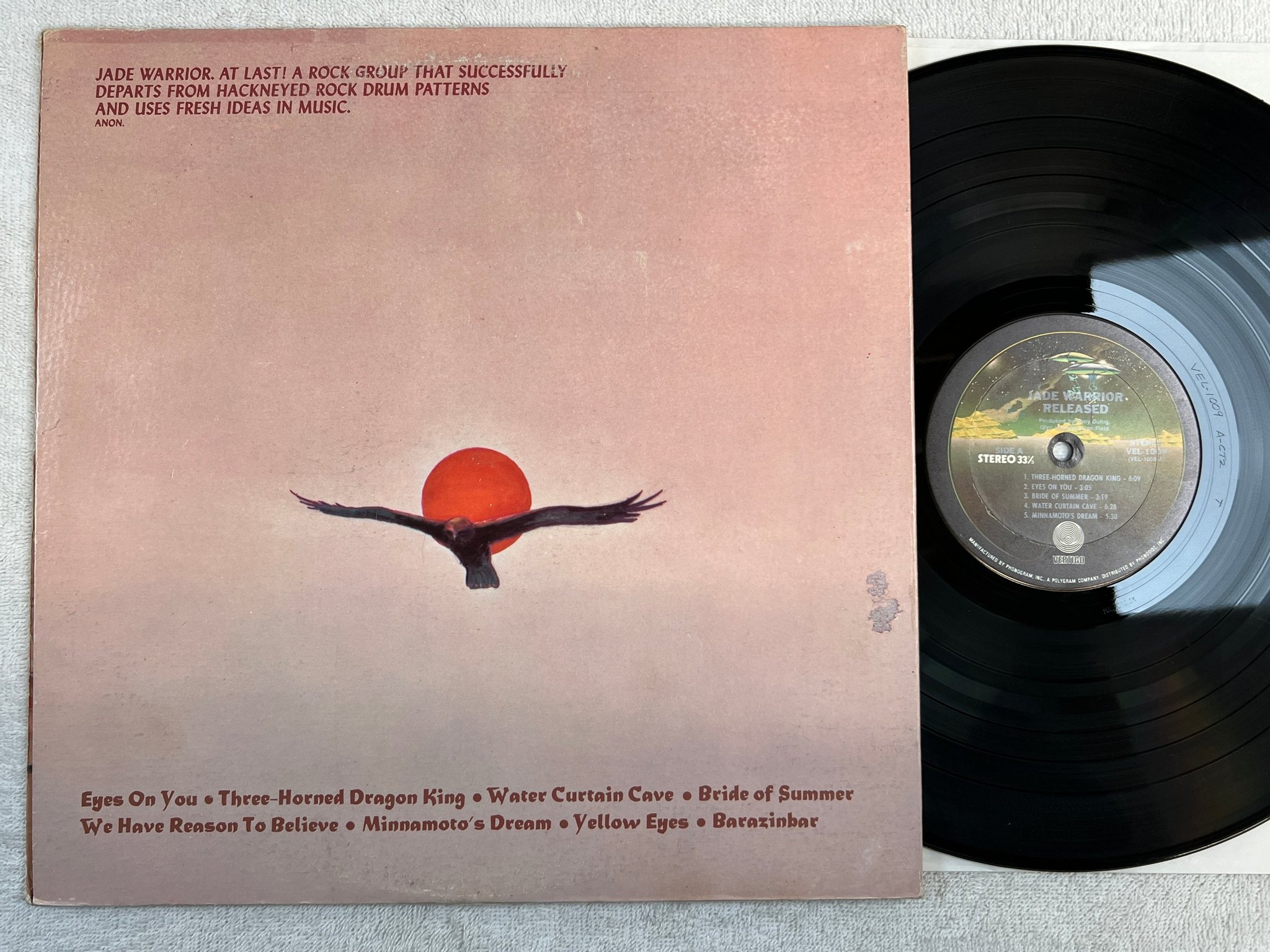 Omslagsbild för skivan JADE WARRIOR releaded LP US VERTIGO VEL-1009