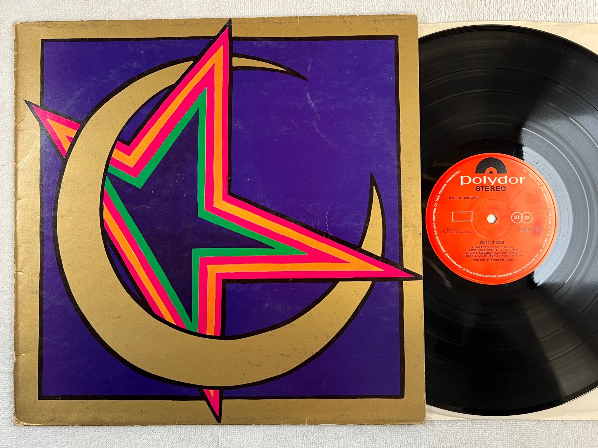 Omslagsbild för skivan KINGDOM COME s/t LP -72 UK POLYDOR 2310 178 psych