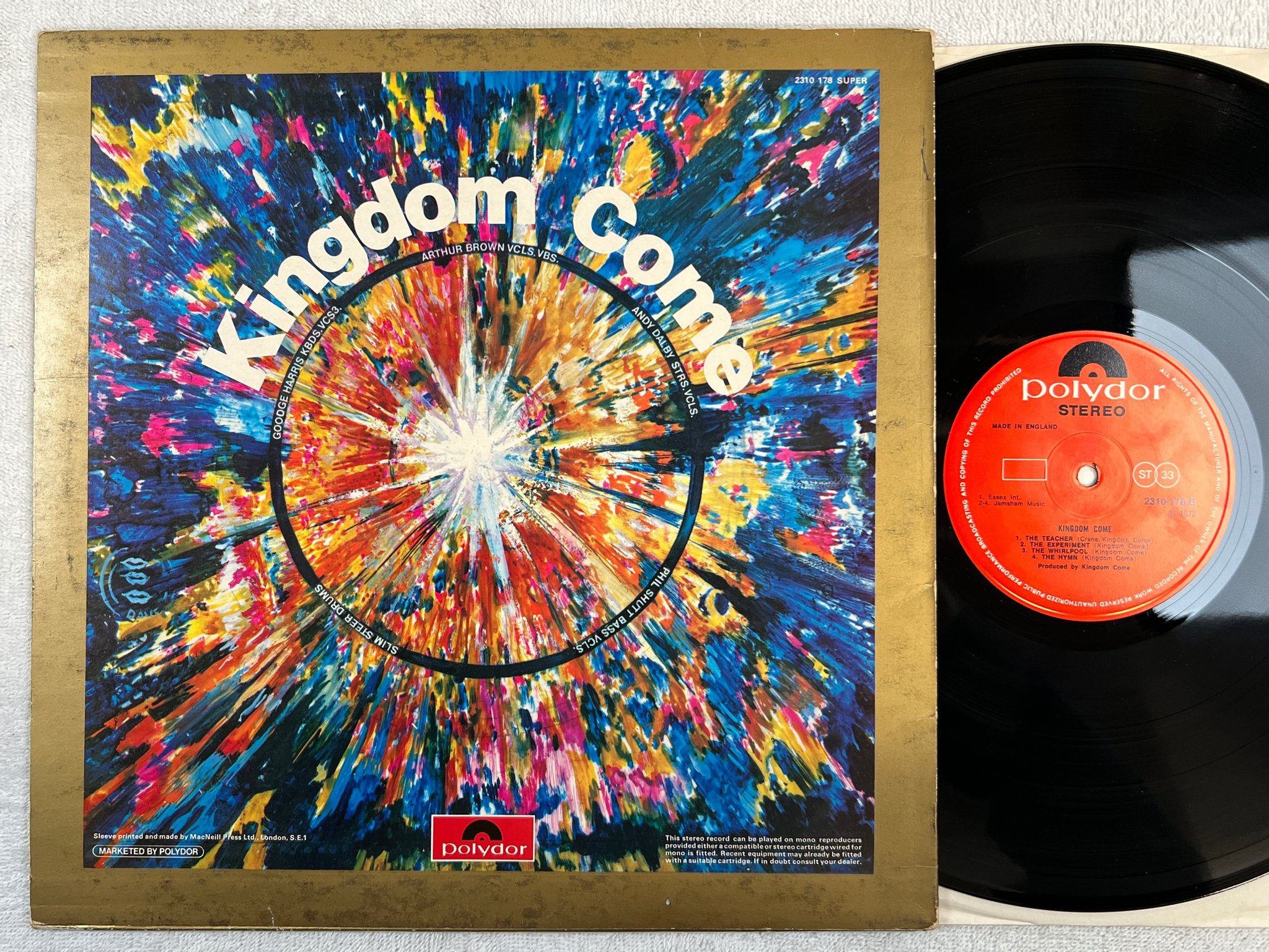 Omslagsbild för skivan KINGDOM COME s/t LP -72 UK POLYDOR 2310 178 psych