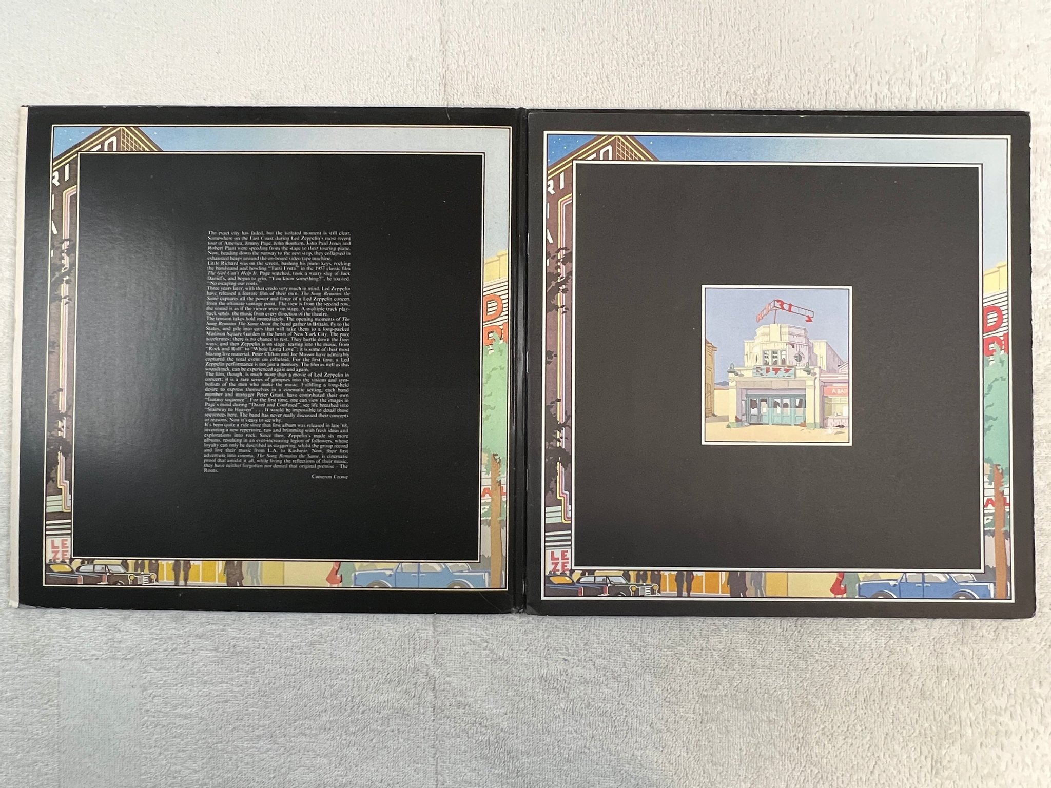 Omslagsbild för skivan LED ZEPPELIN the song remains the same LP -76 US SWAN SONG SS 2-201