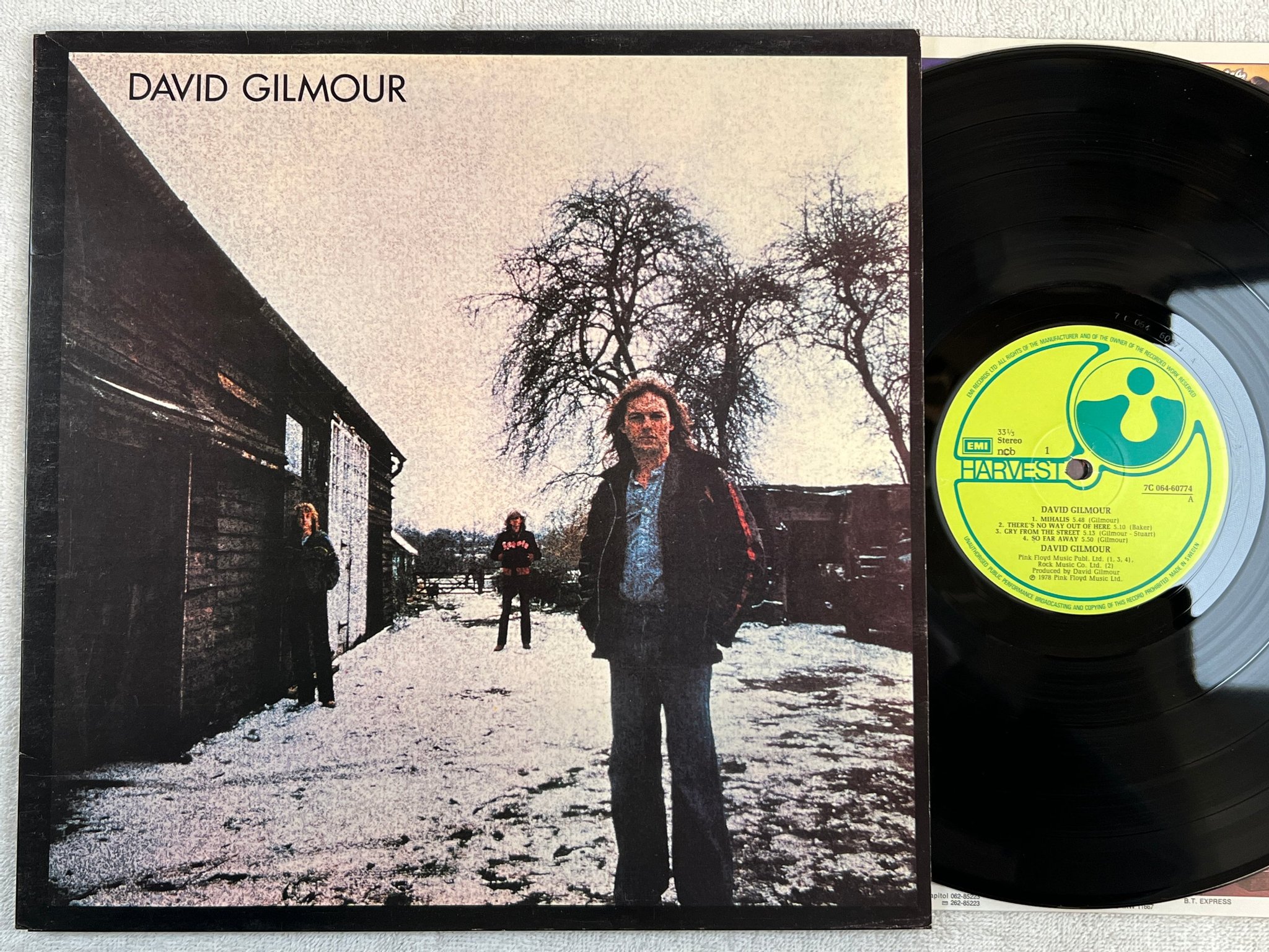Omslagsbild för skivan DAVID GILMOUR s/t LP -78 ncb HARVEST 7C 064-60774