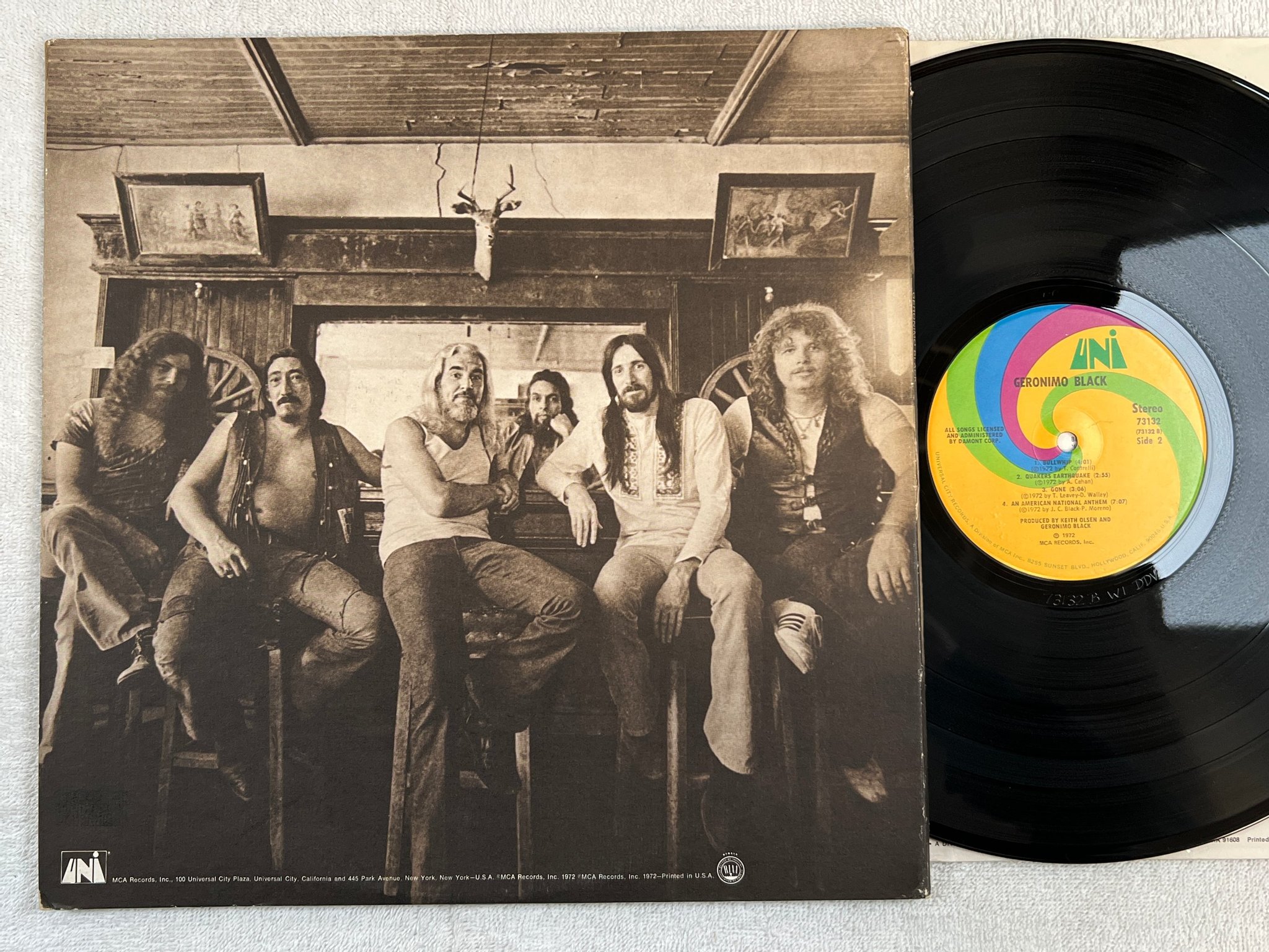 Omslagsbild för skivan GERONIMO BLACK s/t LP -72 US UNI 73132