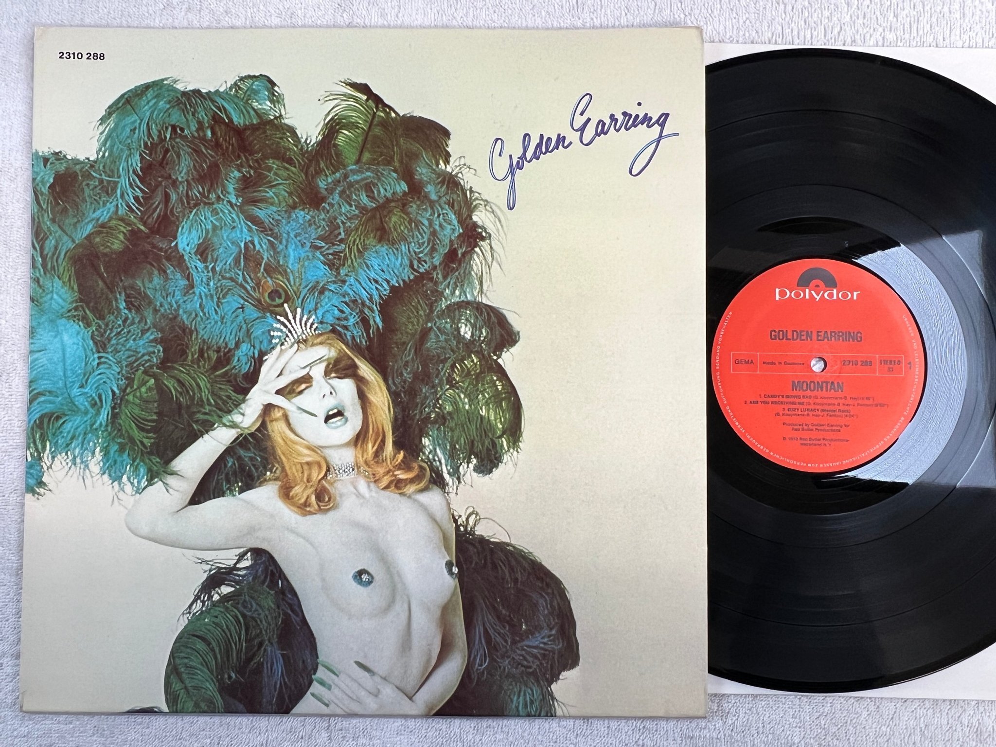 Omslagsbild för skivan GOLDEN EARRING moontan LP -73 Ger POLYDOR 2310 288