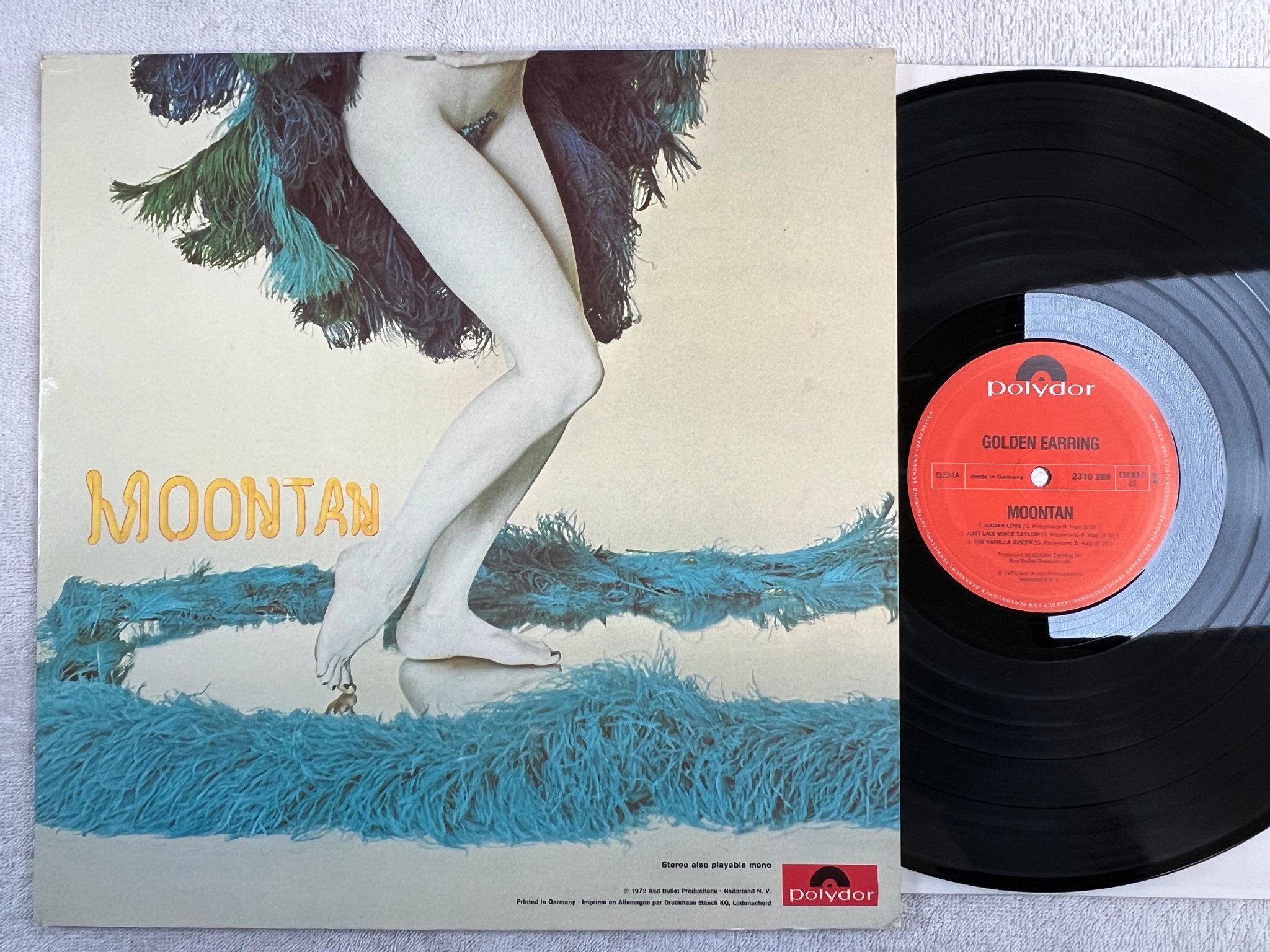Omslagsbild för skivan GOLDEN EARRING moontan LP -73 Ger POLYDOR 2310 288