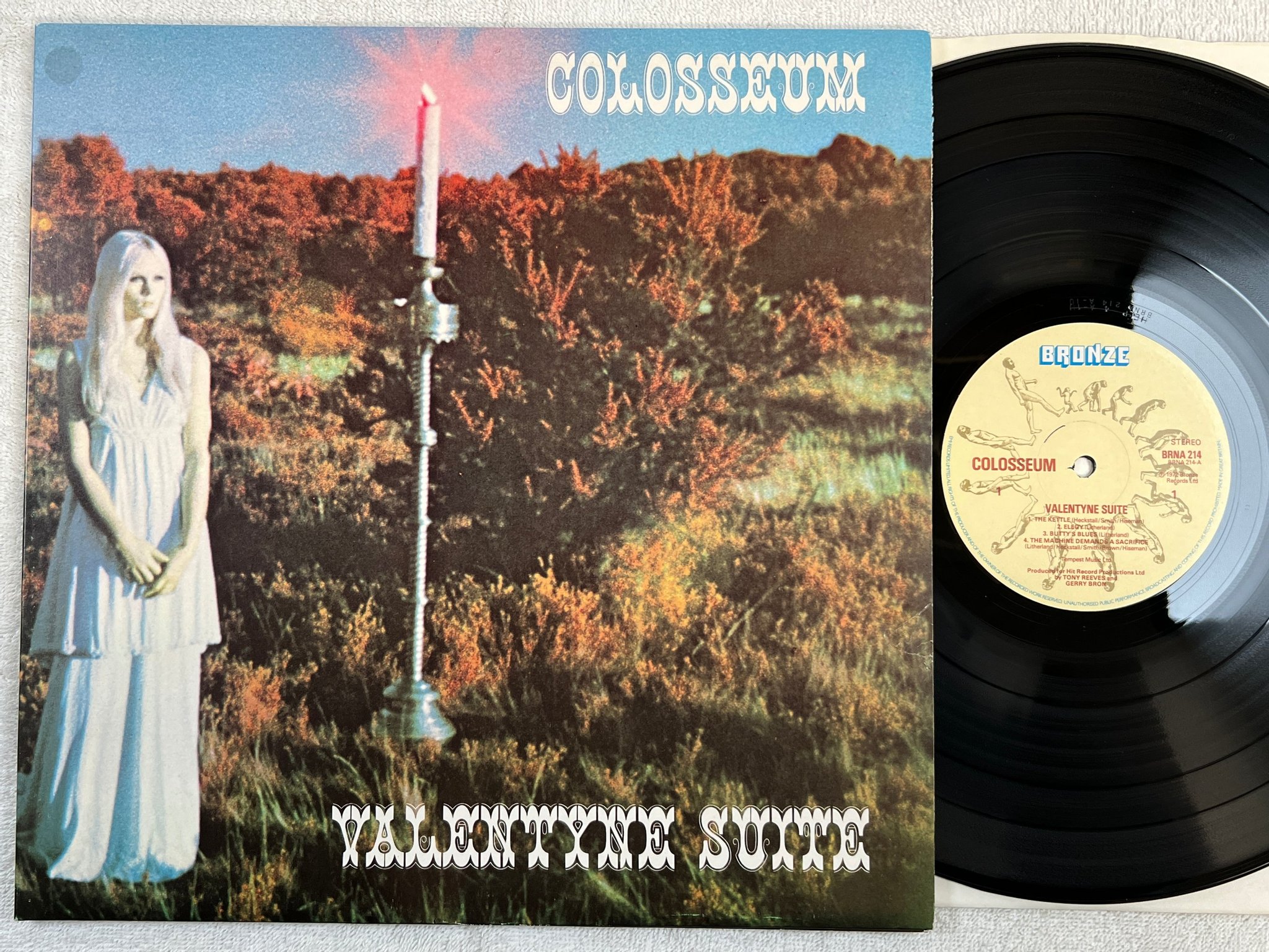 Omslagsbild för skivan COLOSSEUM valentyne suite LP UK BRONZE BRNA 214 "elegy" Superb Album