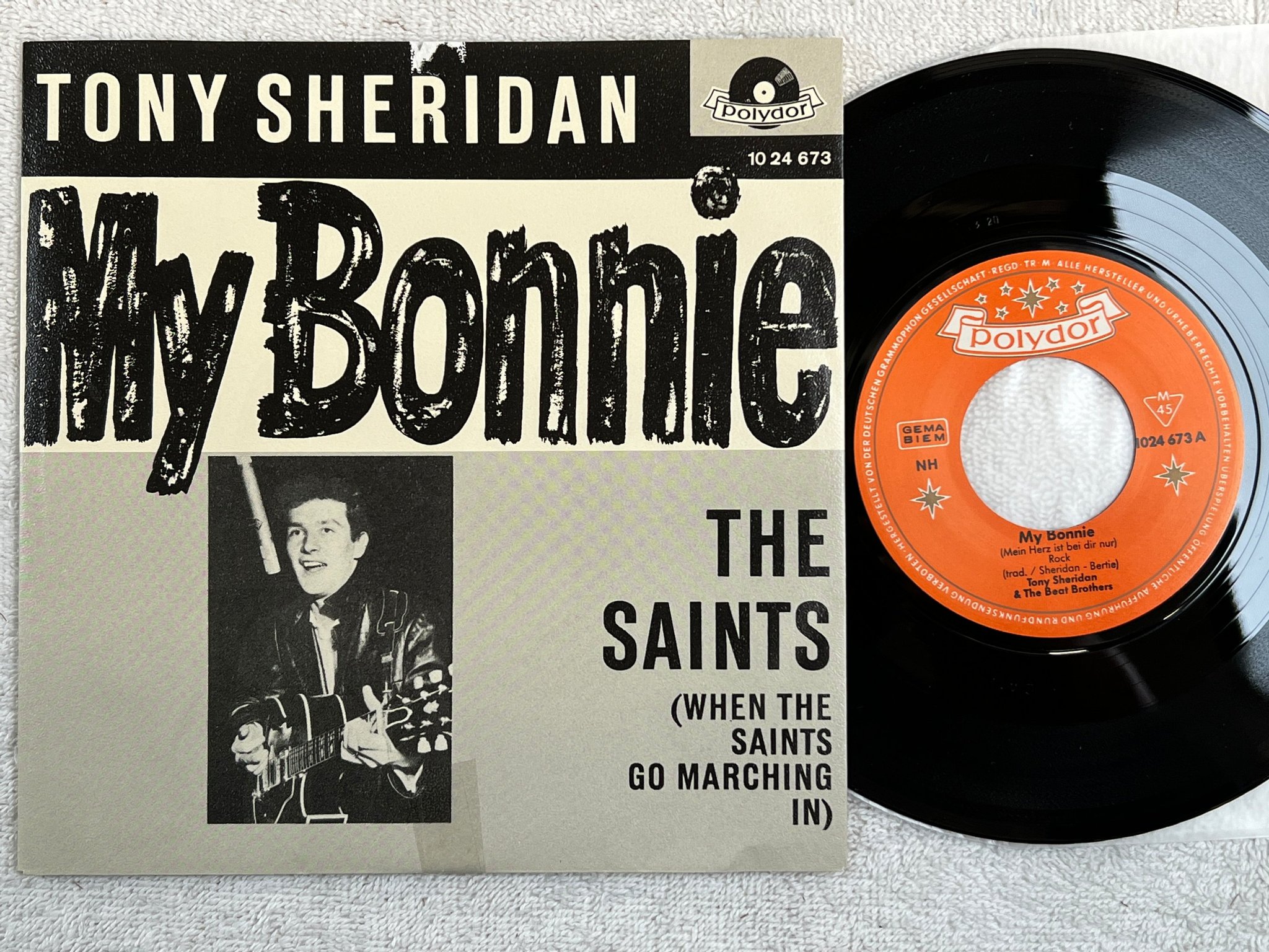 Omslagsbild för skivan TONY SHERIDAN my Bonnie 7" re POLYDOR NH 1024673