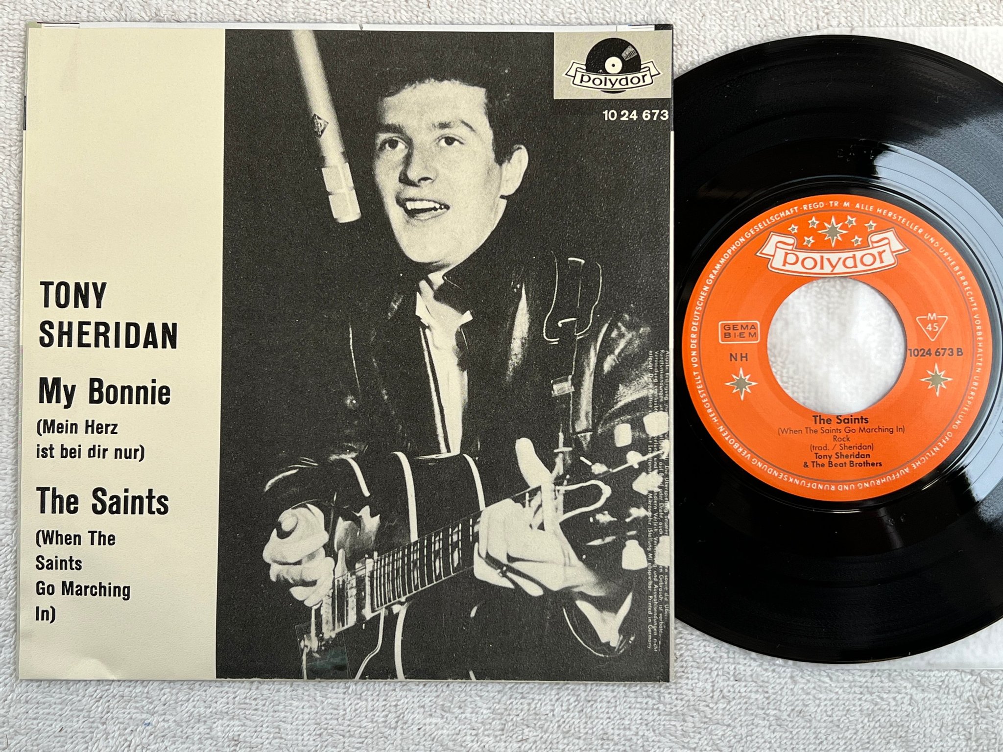 Omslagsbild för skivan TONY SHERIDAN my Bonnie 7" re POLYDOR NH 1024673