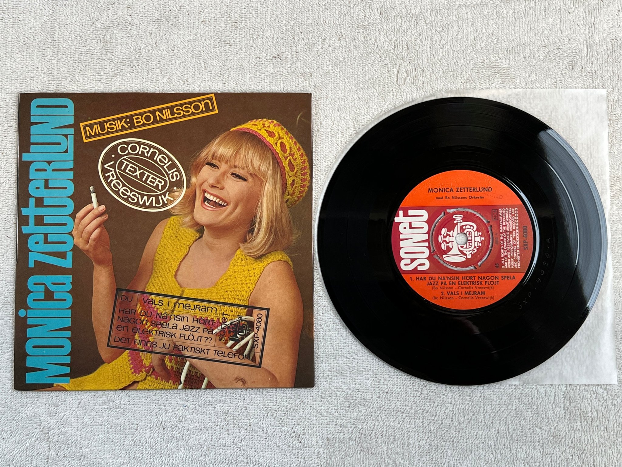 Omslagsbild för skivan MONICA ZETTERLUND har du någonsin hört ngn spela jazz... 7"ep SONET SXP-4080