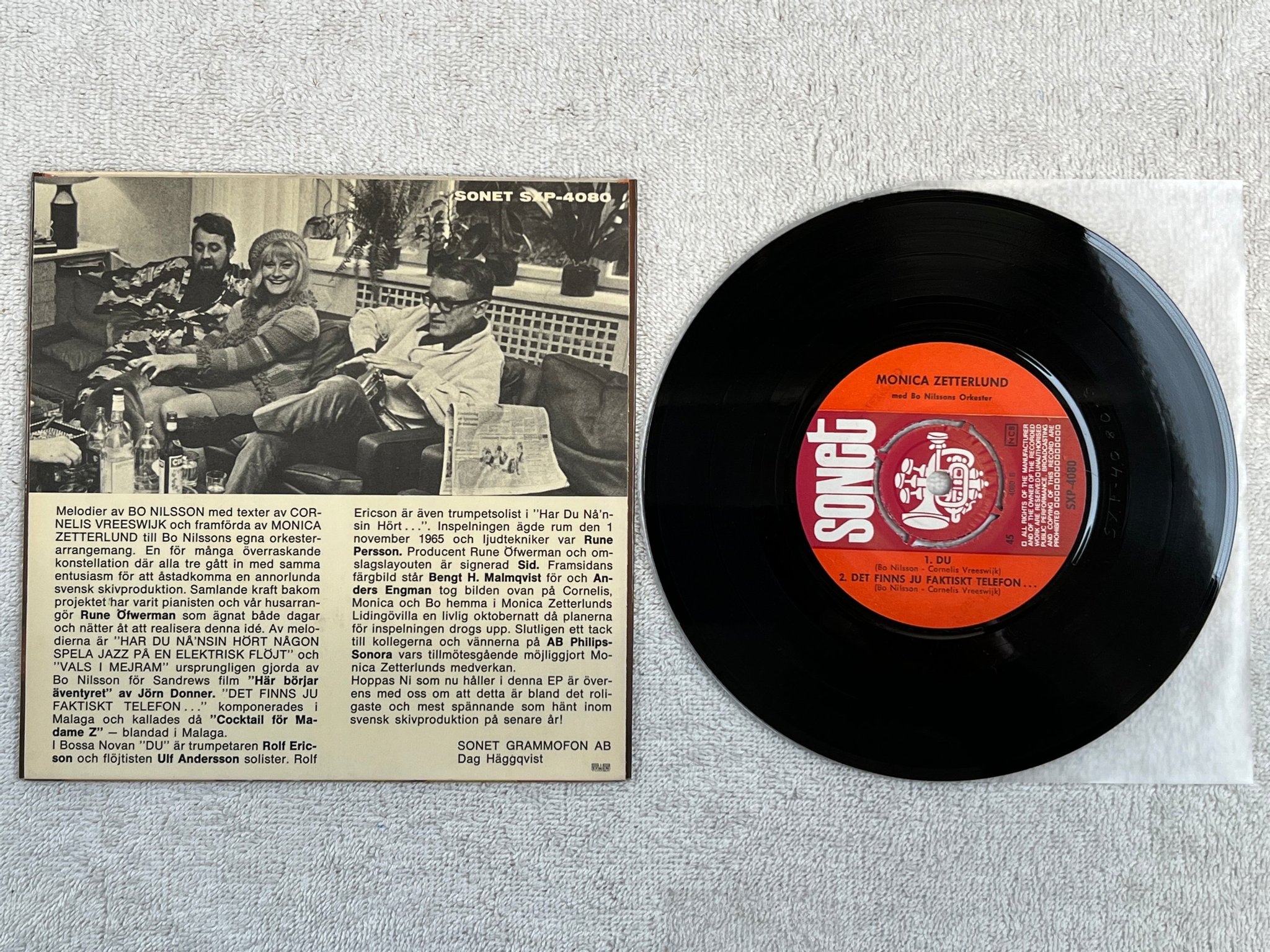 Omslagsbild för skivan MONICA ZETTERLUND har du någonsin hört ngn spela jazz... 7"ep SONET SXP-4080