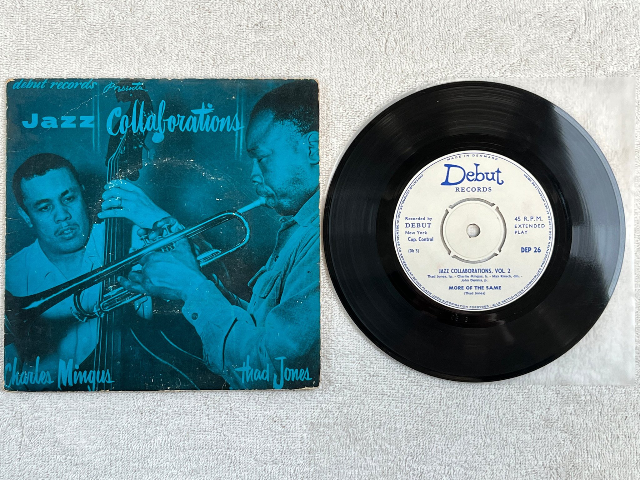 Omslagsbild för skivan CHARLES MINGUS & THAD JONES jazz collaborations vol 2 7"single DEBUT DEP 26