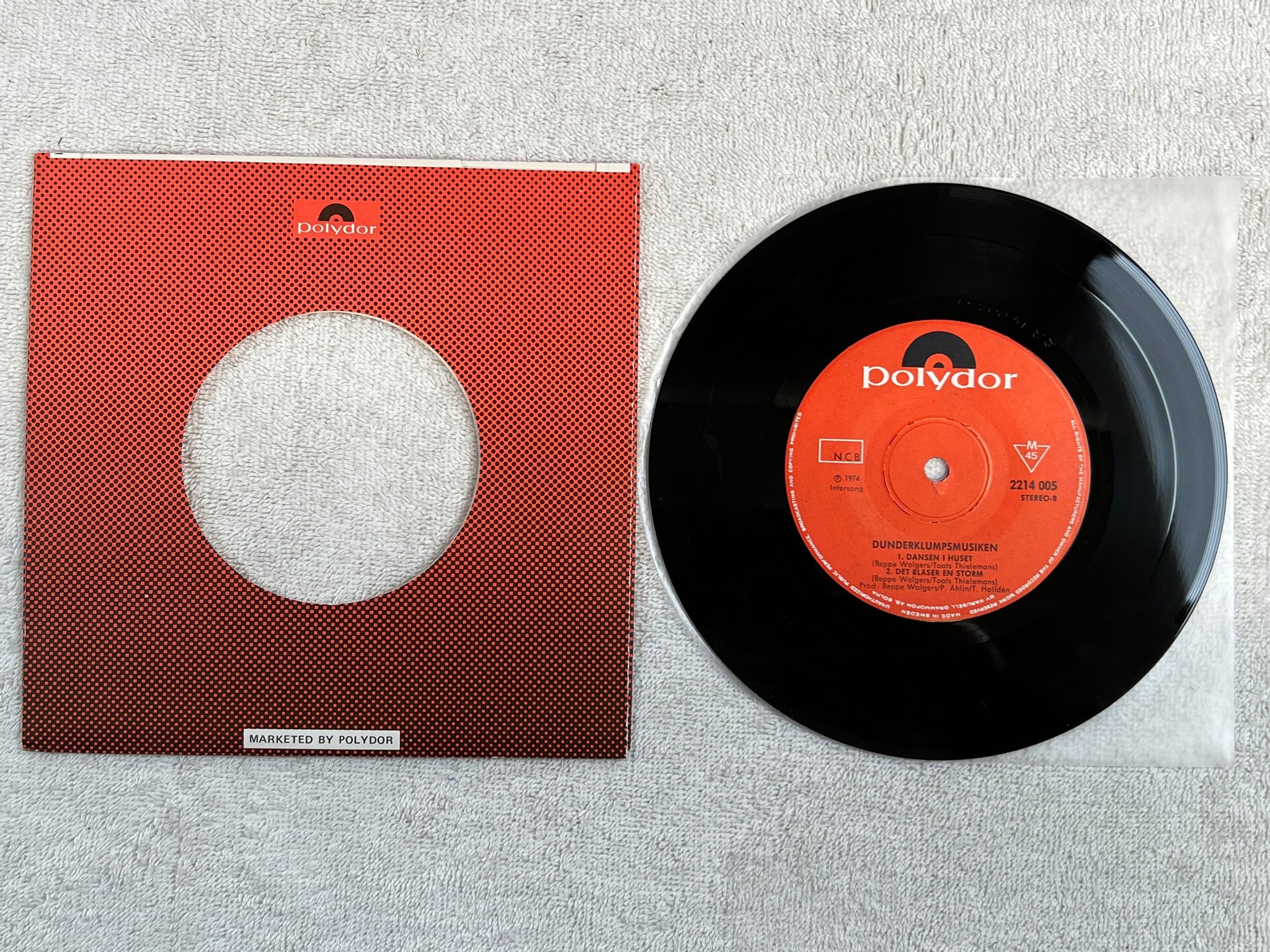 Omslagsbild för skivan BEPPE WOLGERS dunderklumpens sång 7"single -74 Swe POLYDOR 2214005