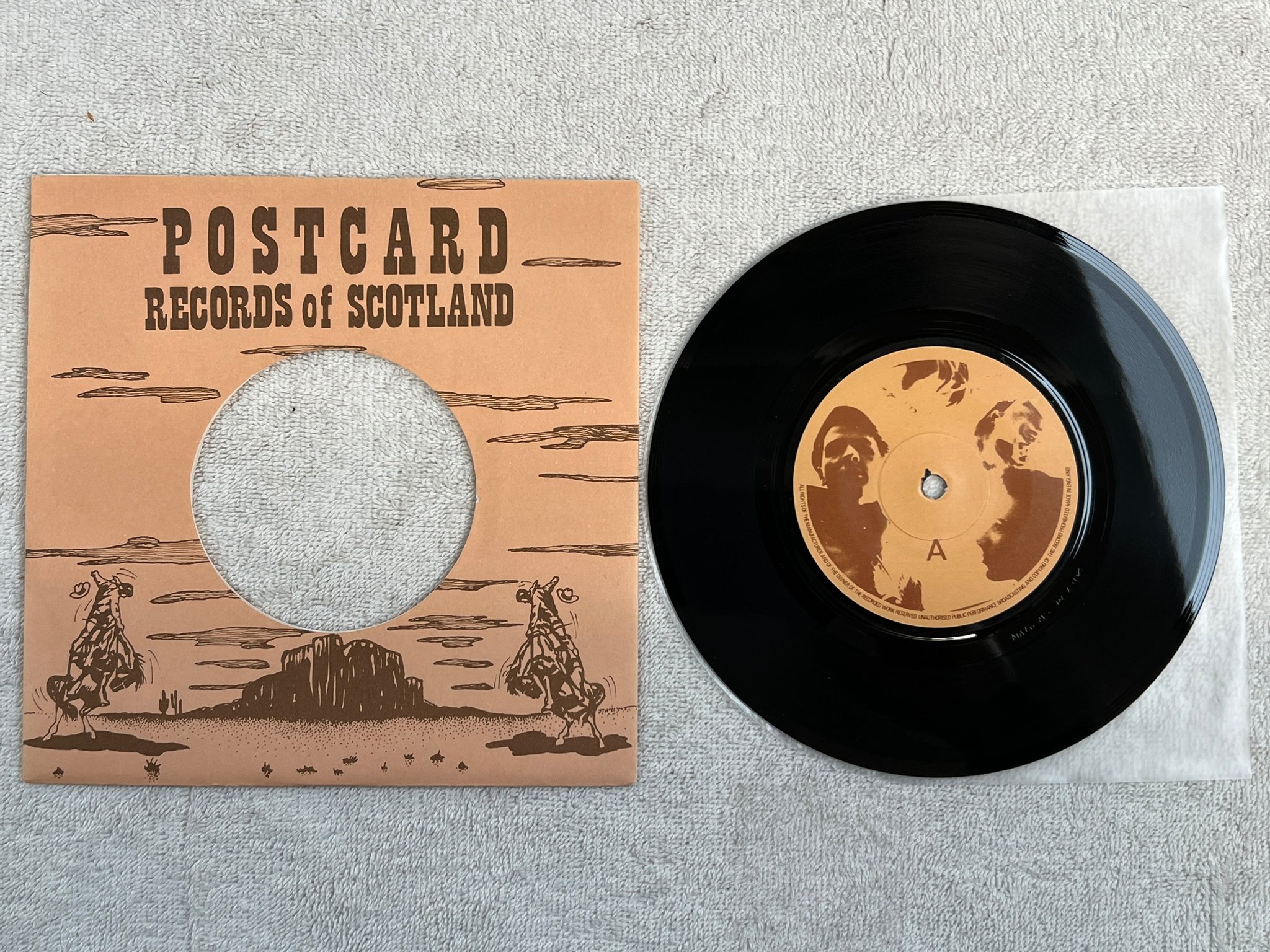 Omslagsbild för skivan JOSEF K Radio Drill Time 7"single -80 POSTCARD 80 3  new wave