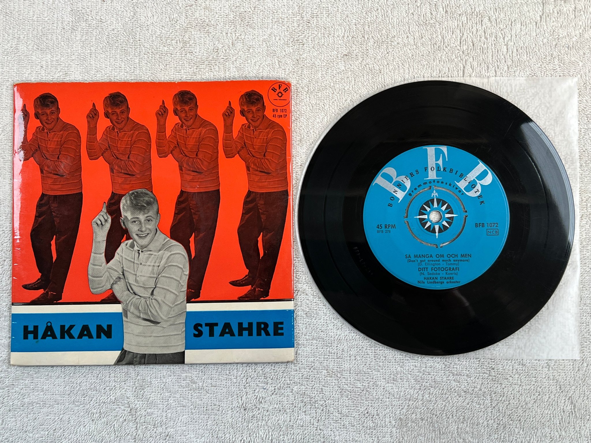 Omslagsbild för skivan HÅKAN STAHRE Karl-Alfred-rock 7"ep BONNIERS BFB 1072