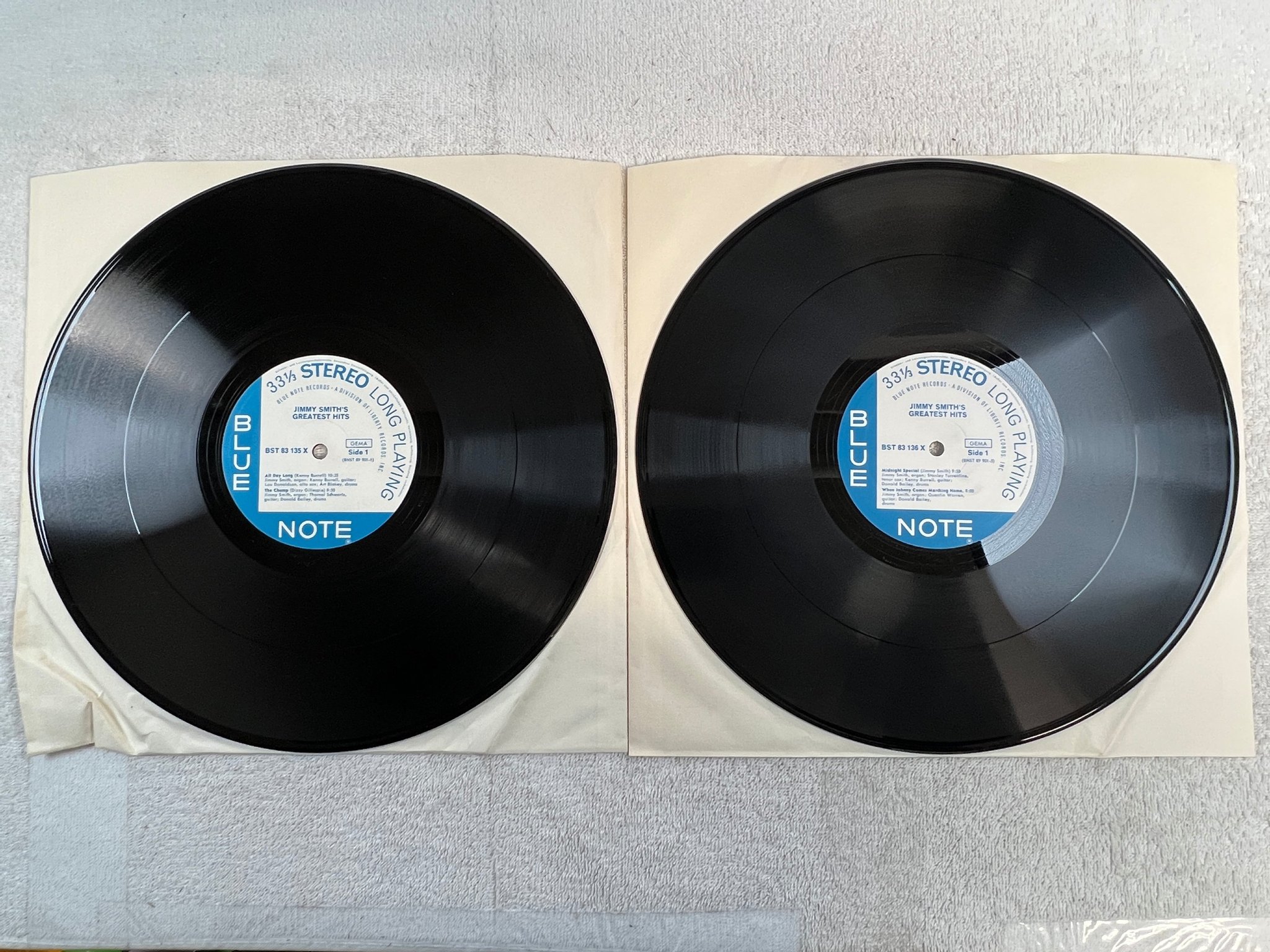 Omslagsbild för skivan JIMMY SMITH greatest hits 2xLP Ger BLUE NOTE BST 83 135 X