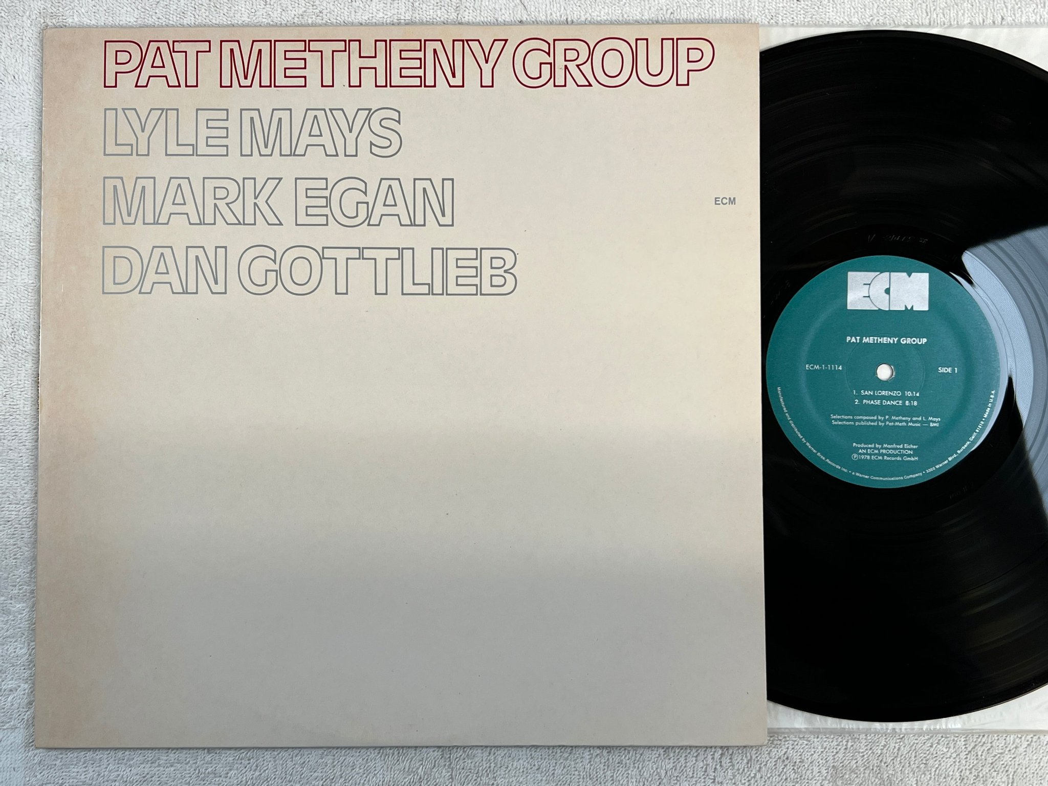 Omslagsbild för skivan PAT METHENY GROUP s/t LP -78 US ECM 1-1114