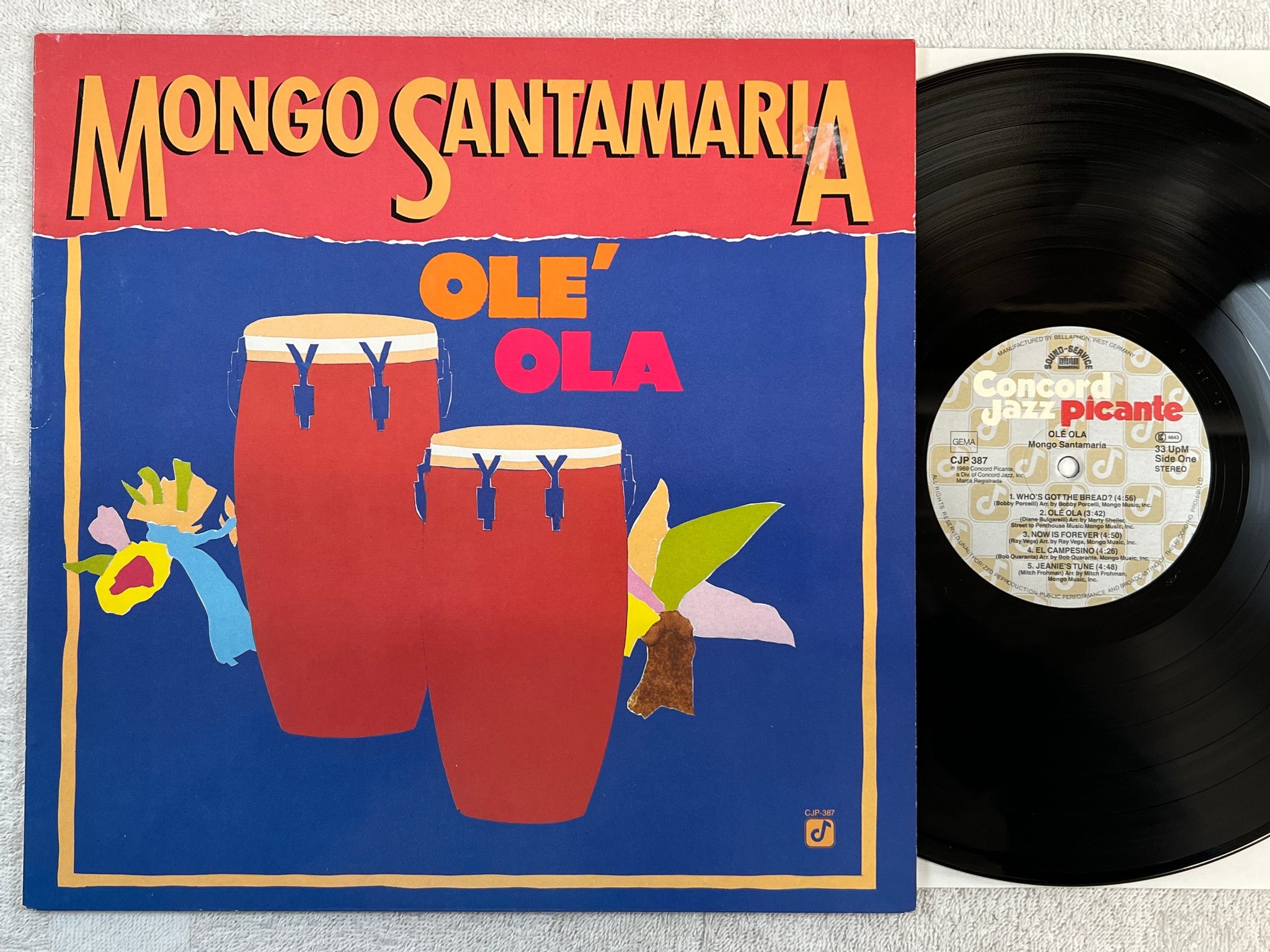 Omslagsbild för skivan MONGO SANTAMARIA ole ola LP -89 Ger CONCORD JAZZ PICANTE CJP 387