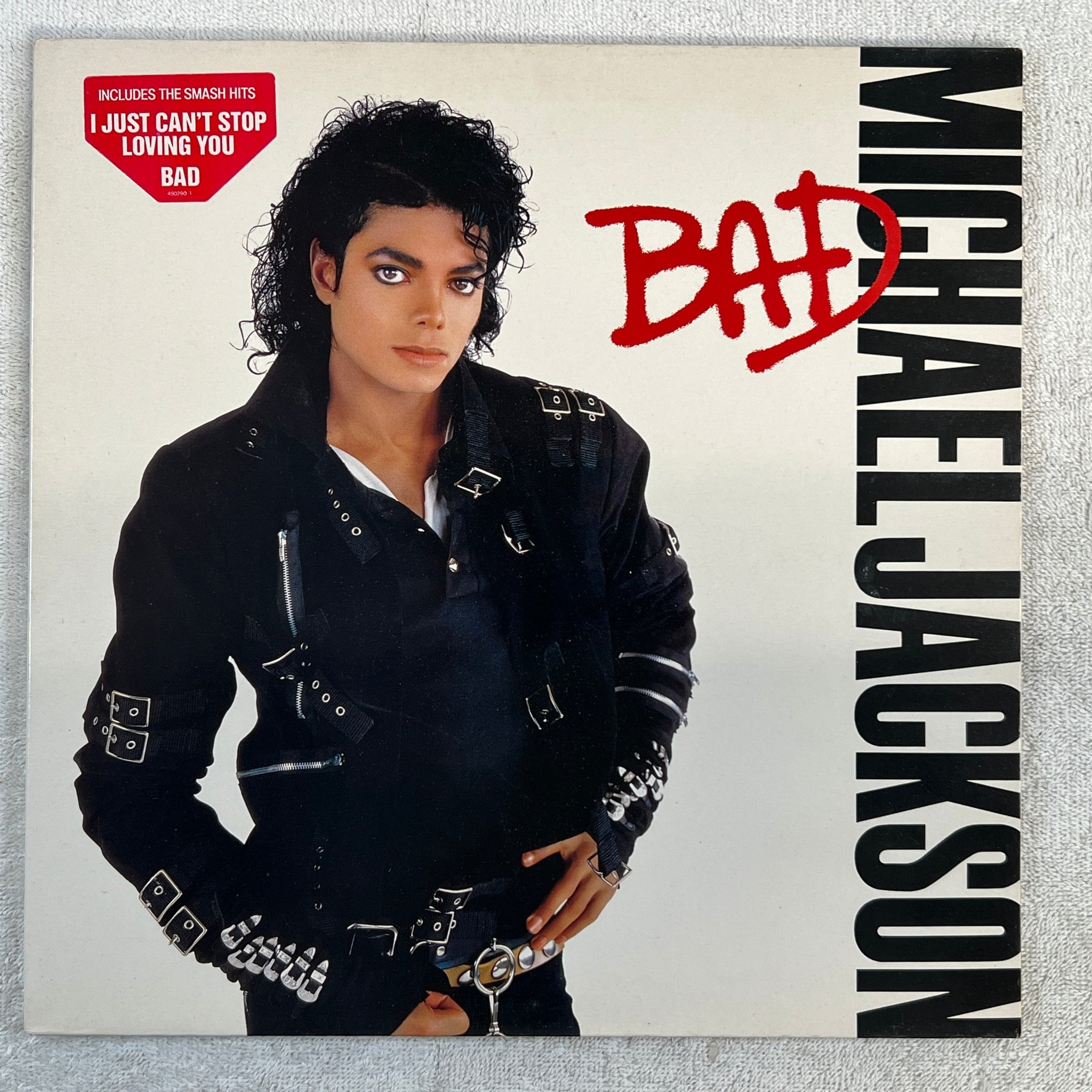 Omslagsbild för skivan MICHAEL JACKSON bad LP -87 Hol EPIC EPC 4502901
