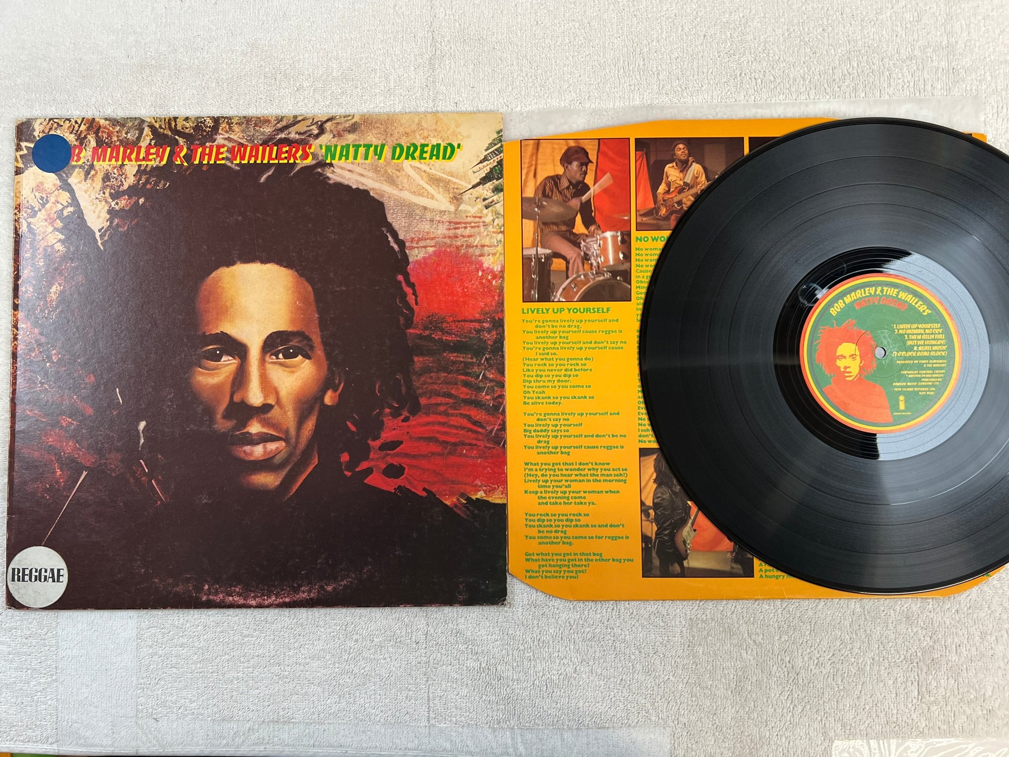 Omslagsbild för skivan BOB MARLEY natty dread LP UK ISLAND ILPS 9281
