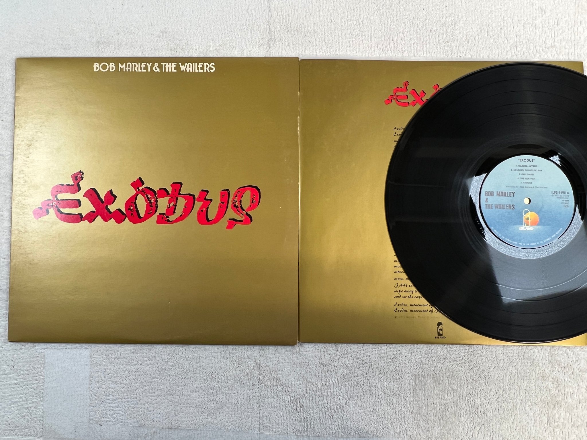 Omslagsbild för skivan BOB MARLEY & THE WAILERS exodus LP ncb ISLAND ILPS 9498