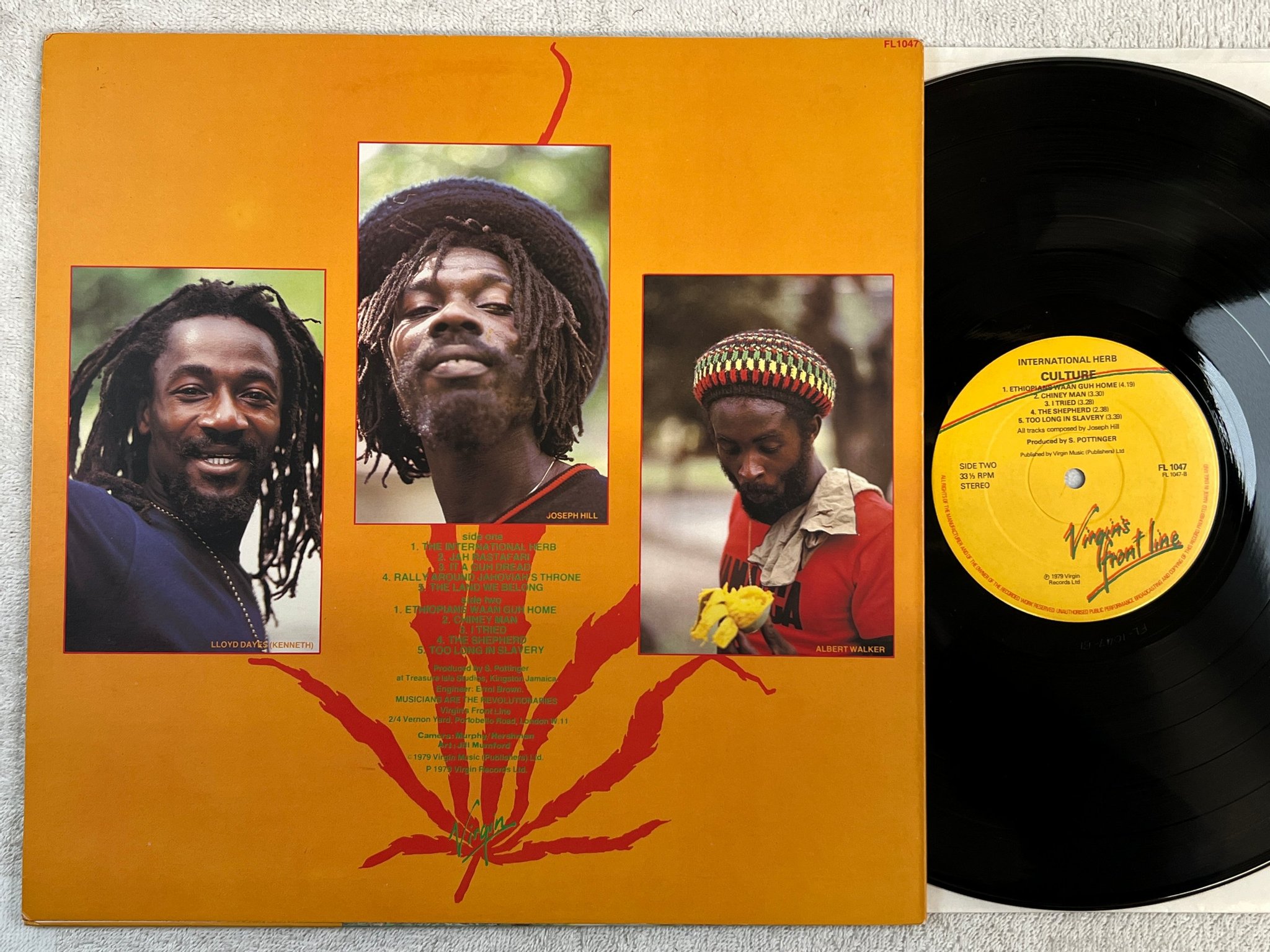 Omslagsbild för skivan CULTURE international herb LP -79 UK FRONT LINE FL 1047