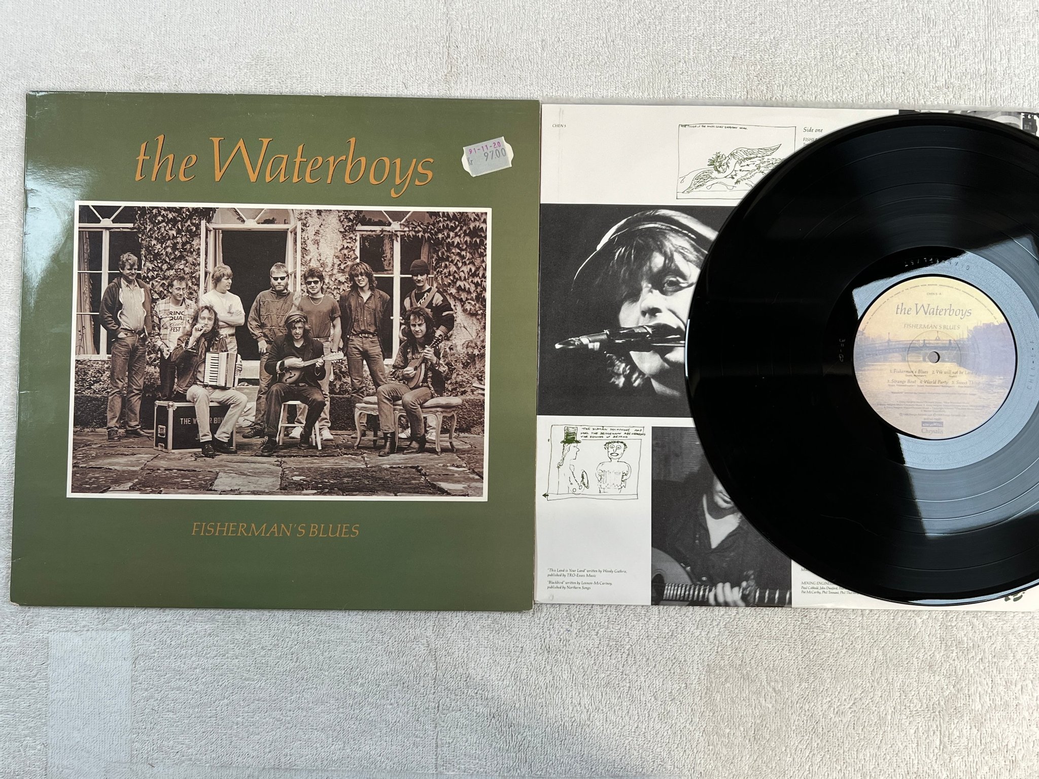 Omslagsbild för skivan THE WATERBOYS fisherman’s blues LP -88 ncb ENSIGN CHEN 5